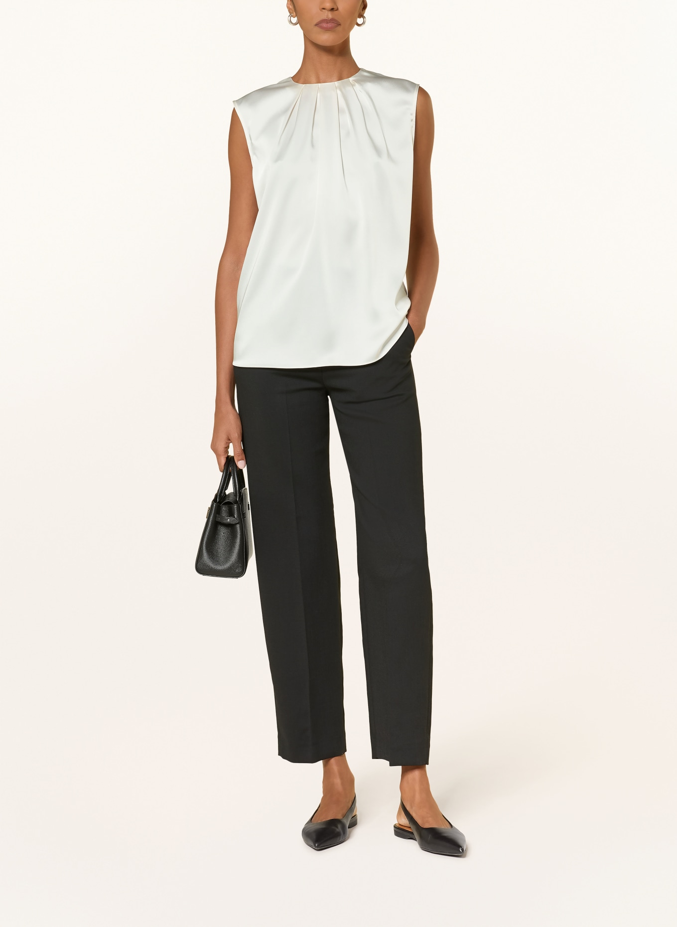 HOBBS Chemisier ROSANNE en satin: BLANC