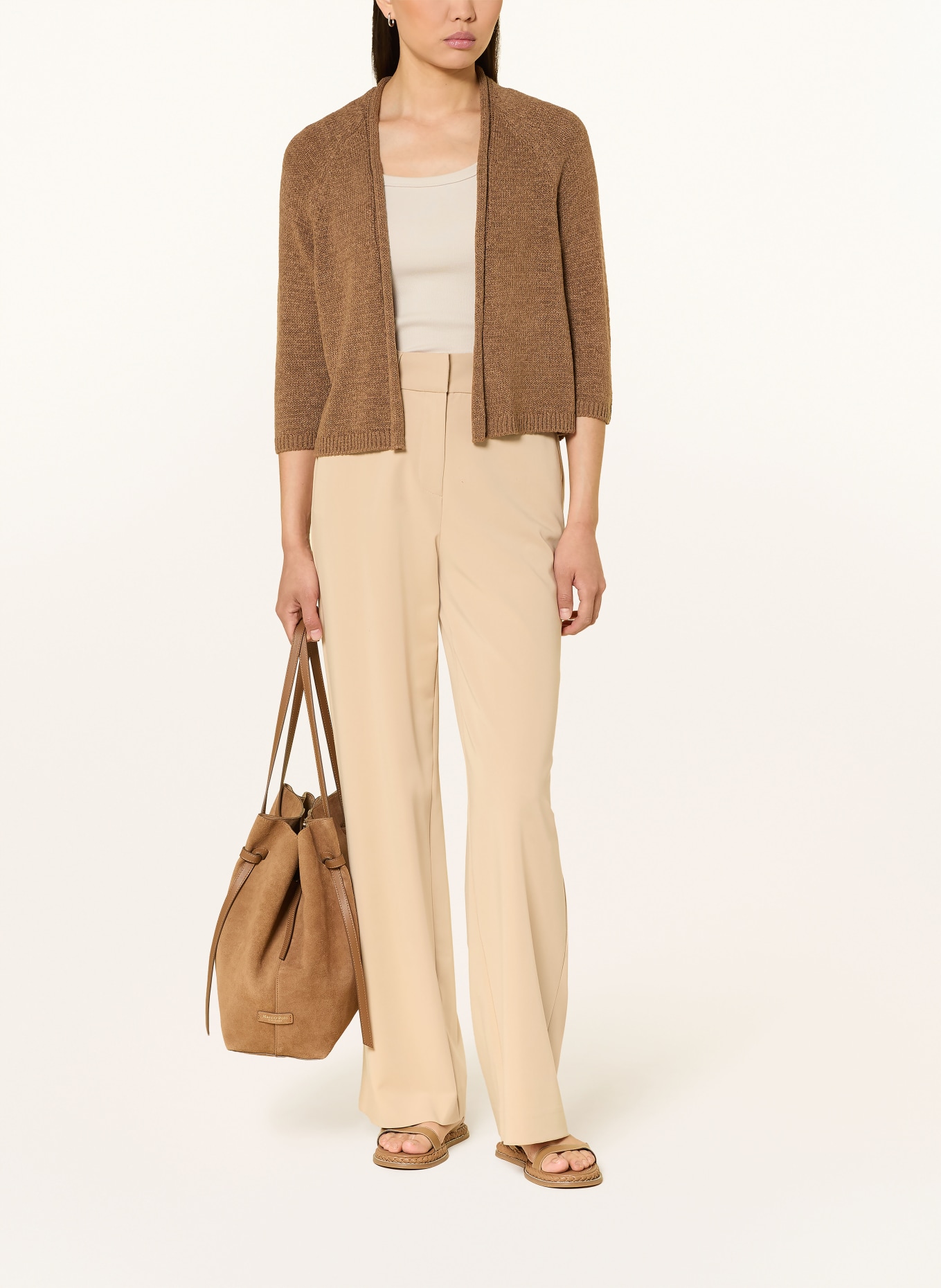 monari Strickhülle mit 3/4-Arm: BRAUN