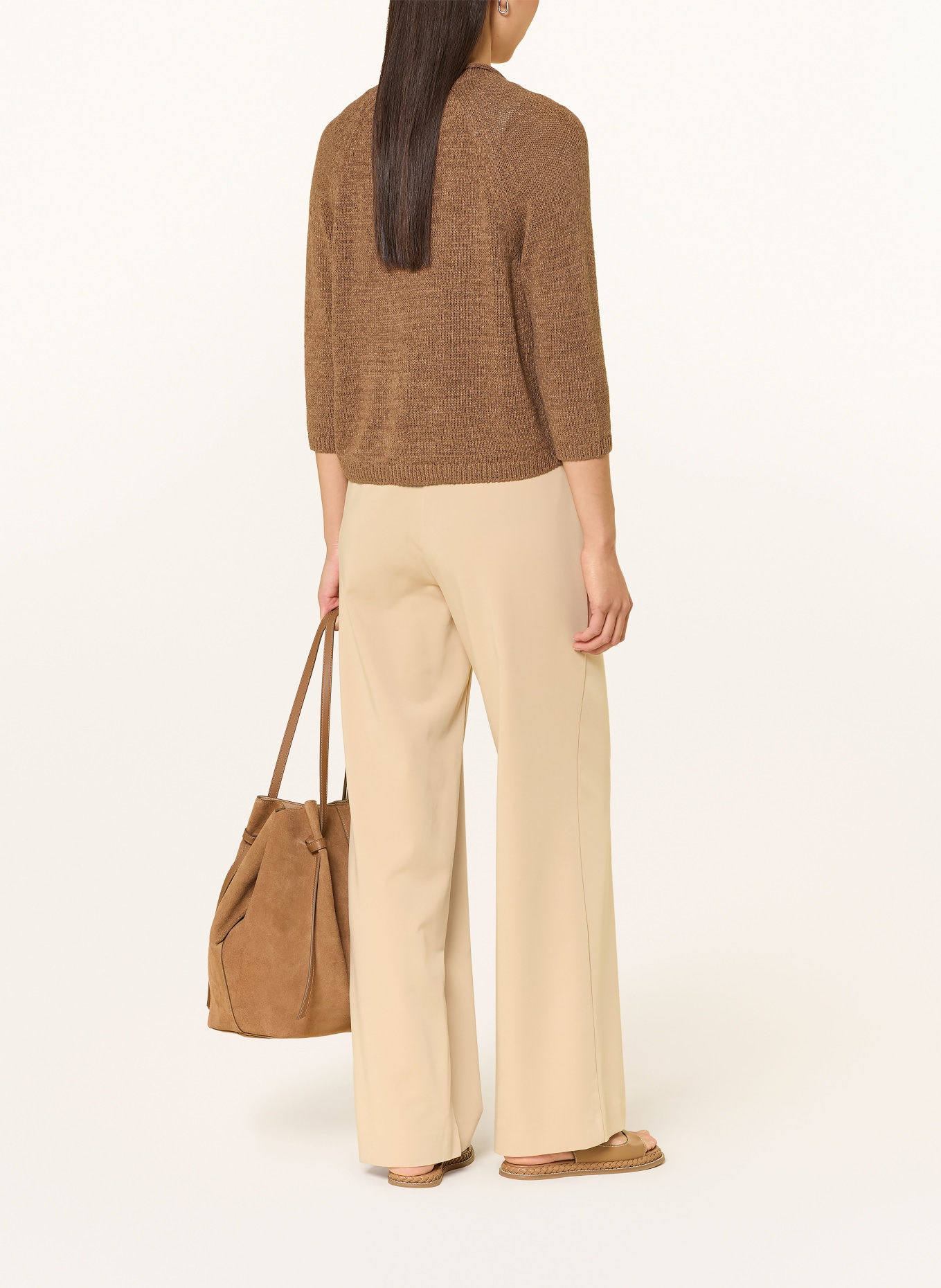 monari Strickhülle mit 3/4-Arm: BRAUN