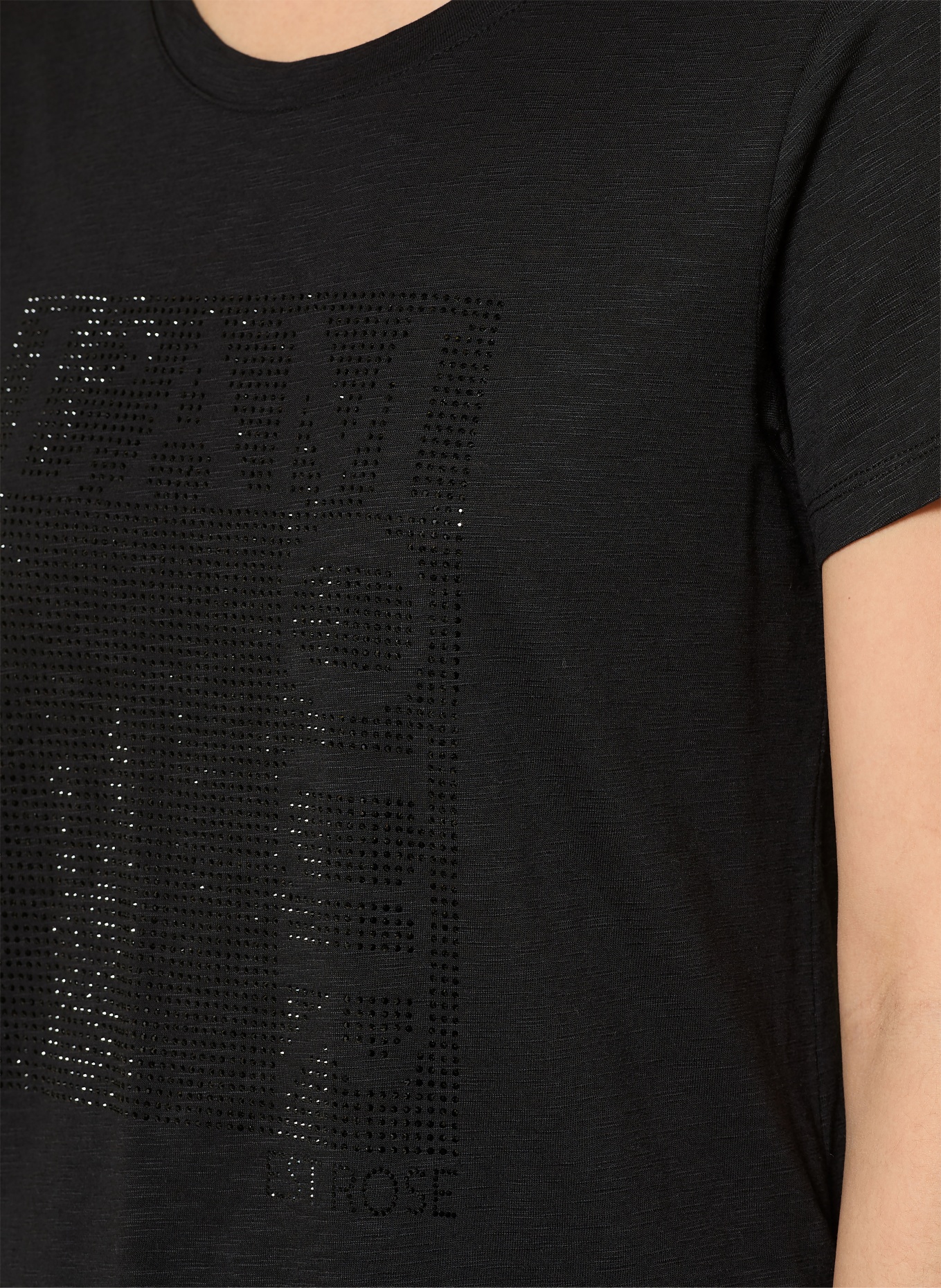 monari T-shirt orné de strass: NOIR