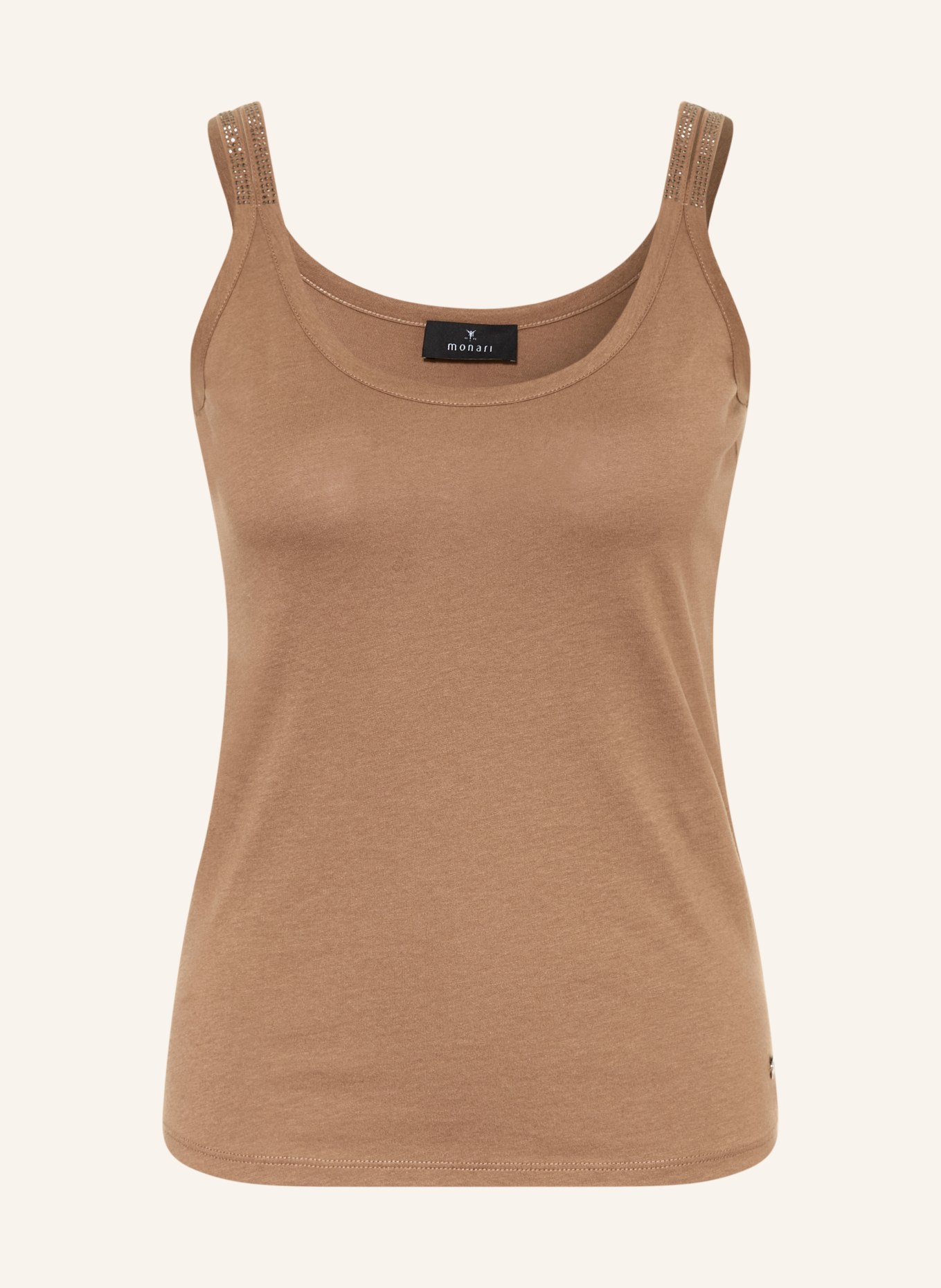 monari Top mit Schmucksteinen: BRAUN