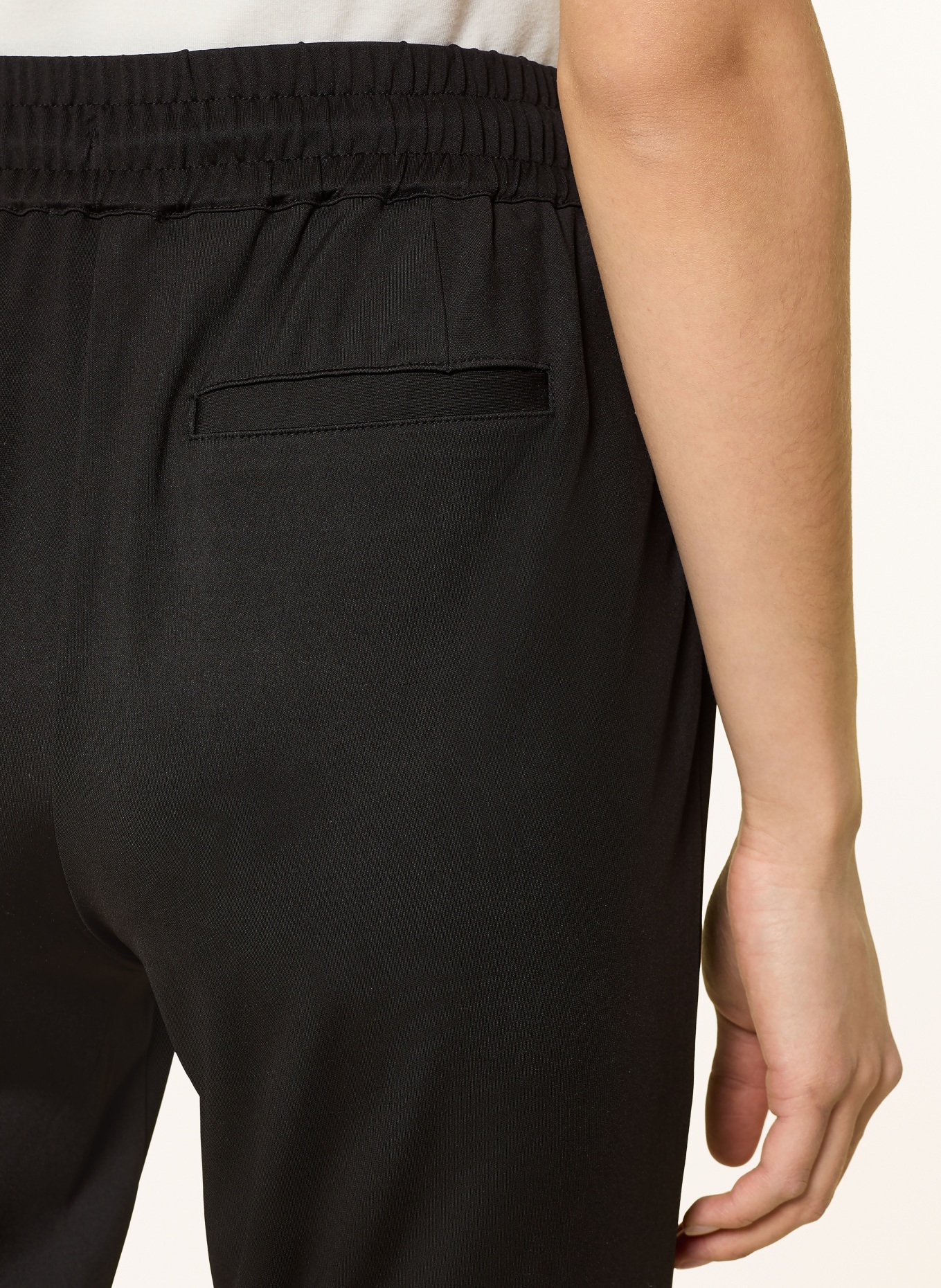 monari Broek in joggingstijl: ZWART / ZILVER