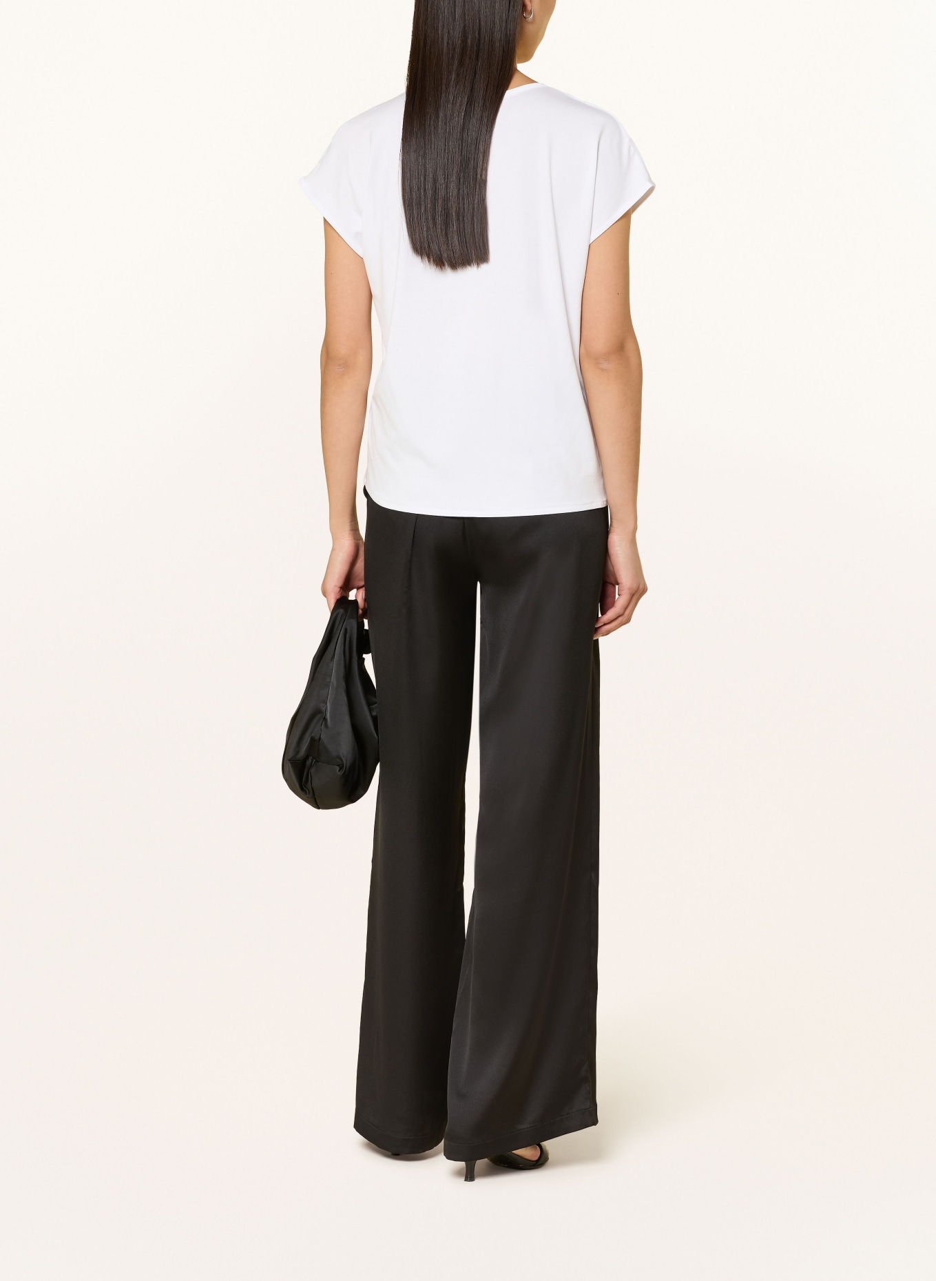 monari Chemisier à col chemisier orné de strass: BLANC