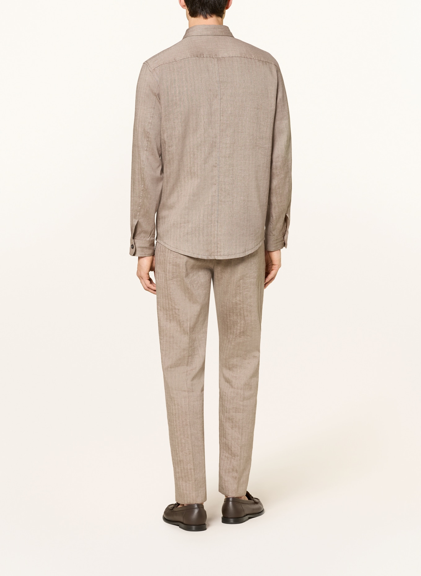 TIGER OF SWEDEN Koszula typu overshirt BISHOP z lnu: BEŻOWY