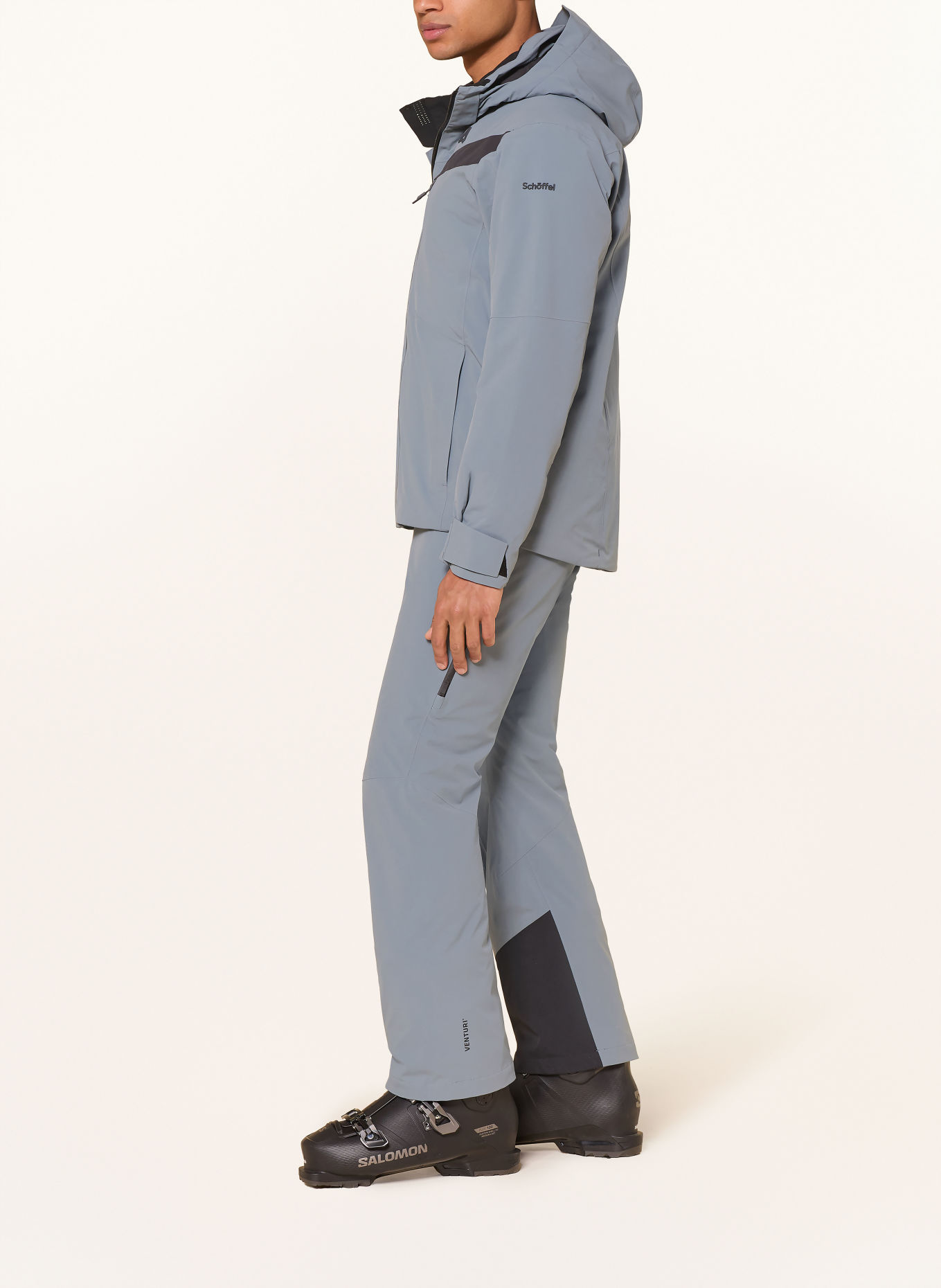 Schöffel SAFUNA Ski Jacket: BLUE GRAY / BLACK