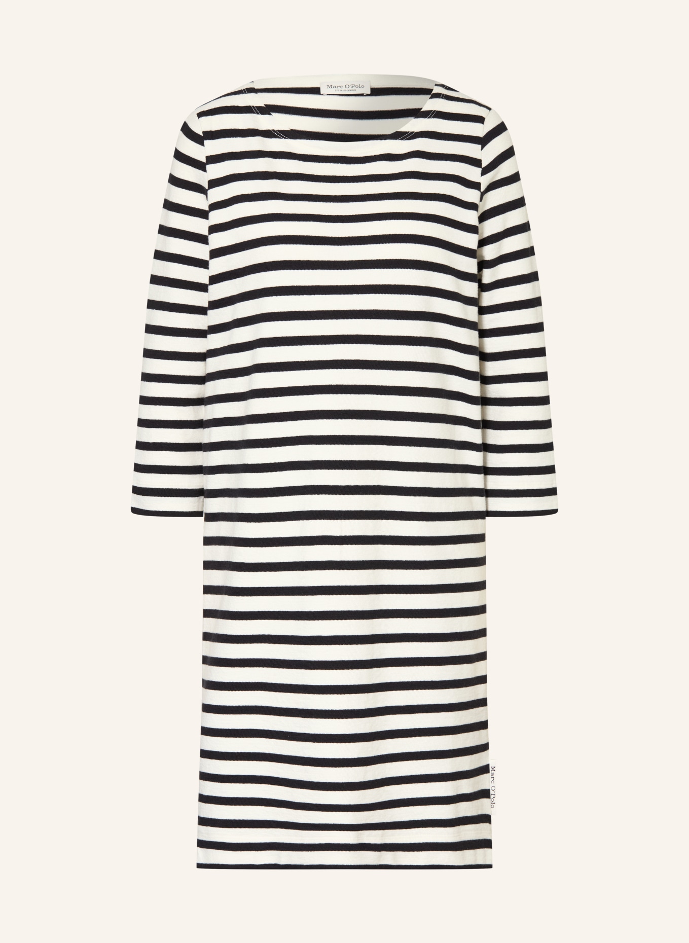Marc O'Polo Jersey dress with 3/4-length sleeves: WHITE / BLACK
