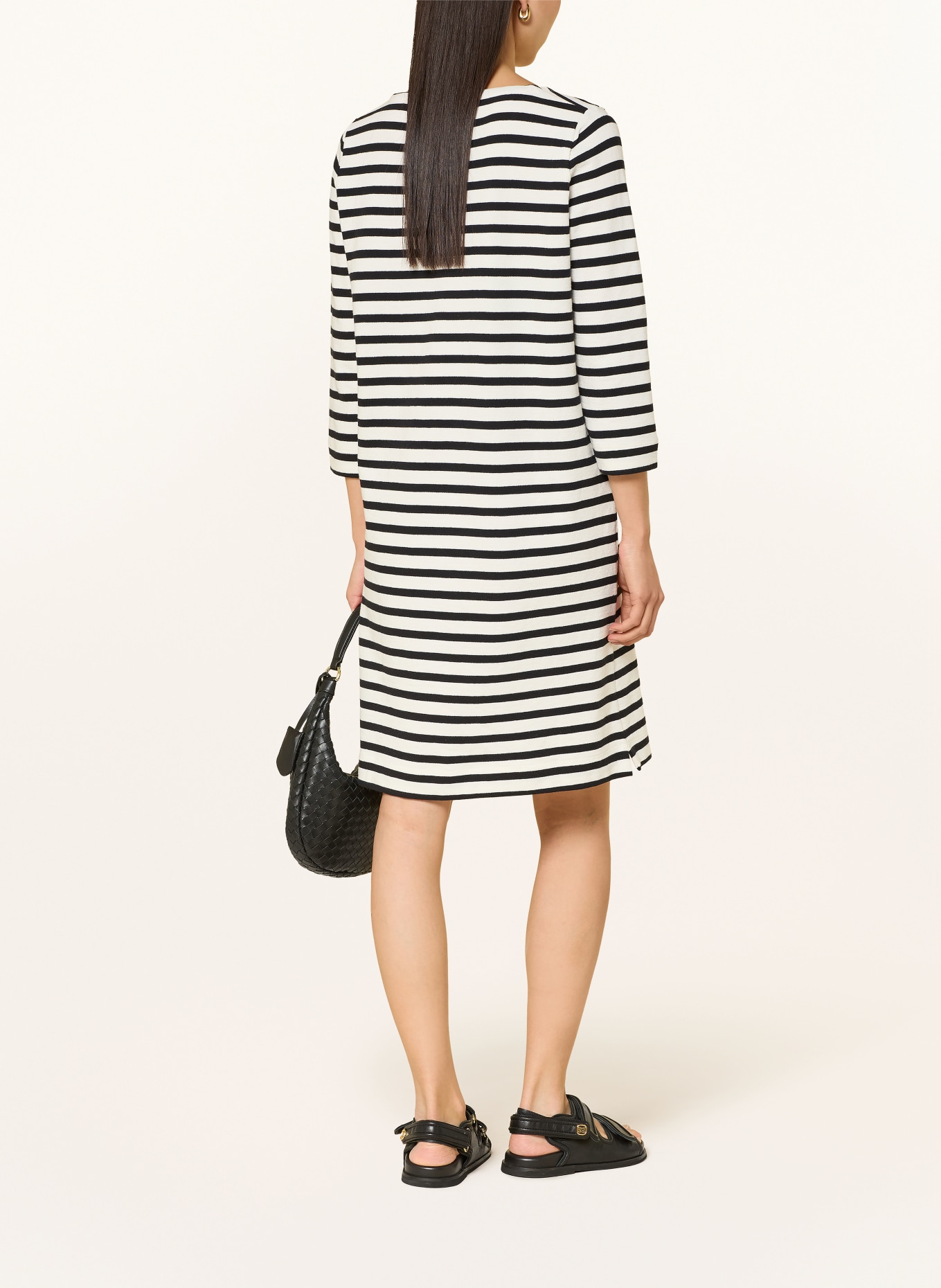 Marc O'Polo Jersey dress with 3/4-length sleeves: WHITE / BLACK