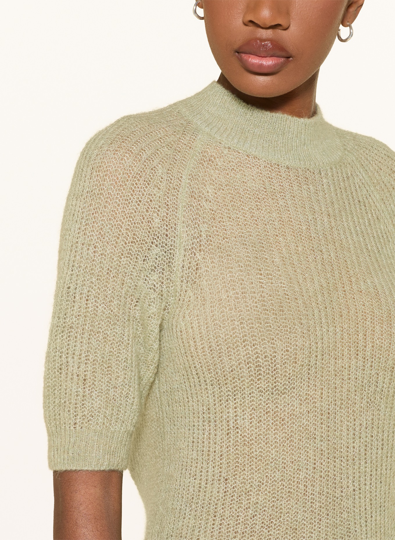 BOSS Strickshirt FEWE mit Alpaka: OLIV