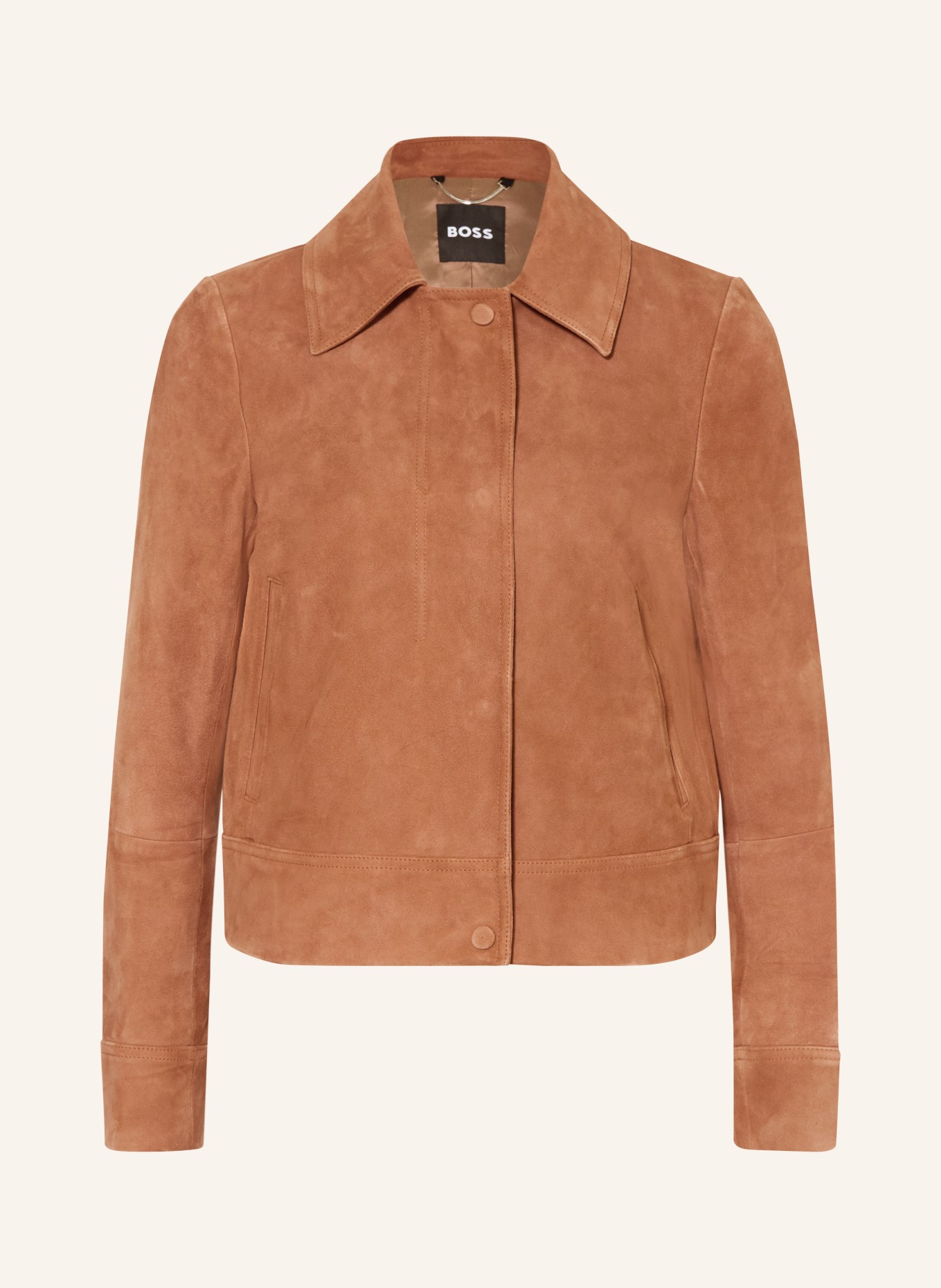 BOSS Lederjacke SAMARO: BRAUN