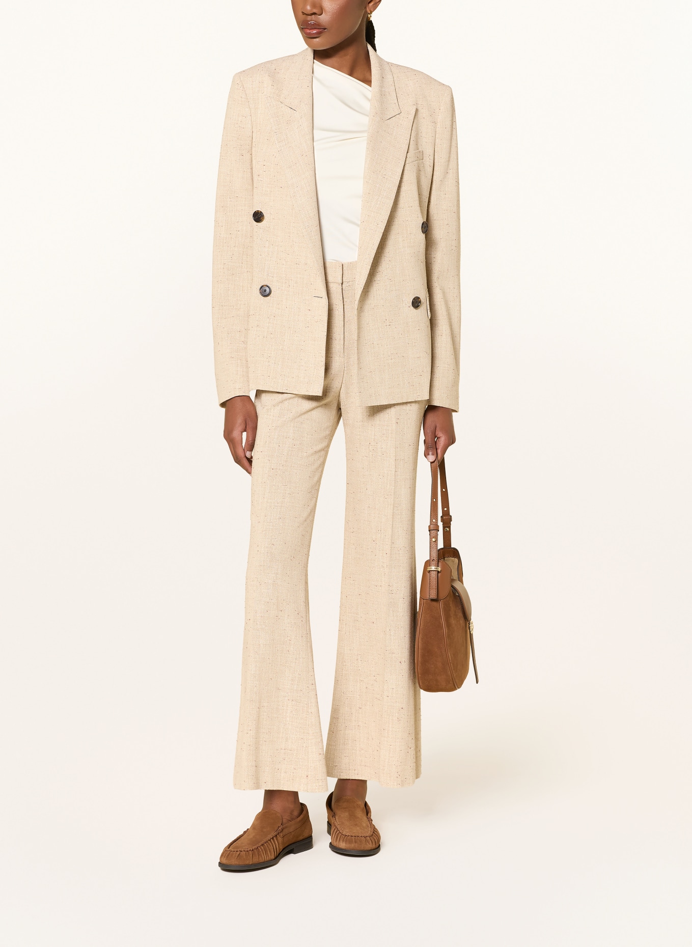 BOSS JALETO Blazer: CREAM / BROWN