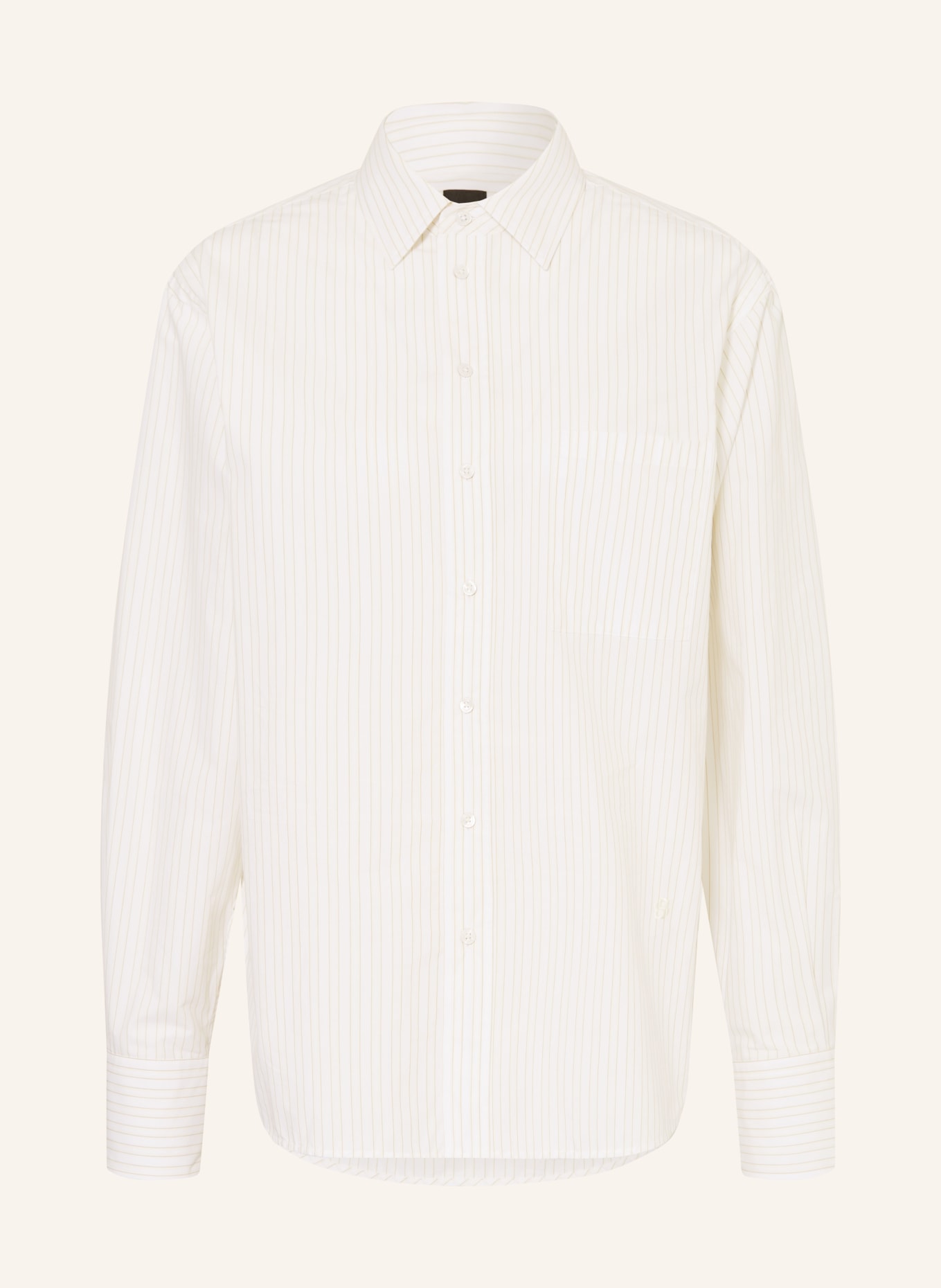 BOSS SATURDAY Shirt Blouse: WHITE / KHAKI