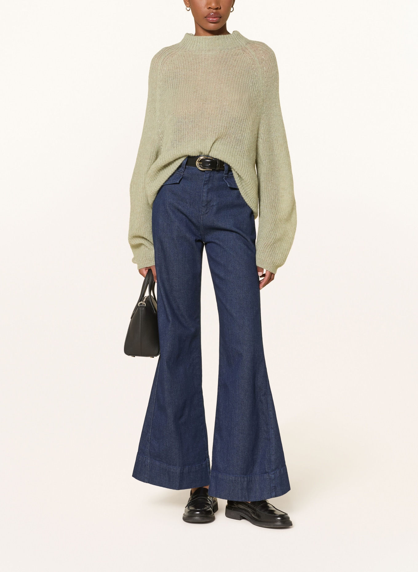 BOSS Pullover FEWENA mit Alpaka: OLIV