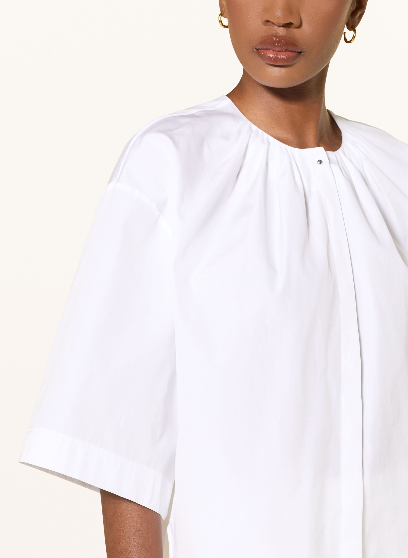 BOSS Blusenshirt BANORENA mit 3/4-Arm: WEISS