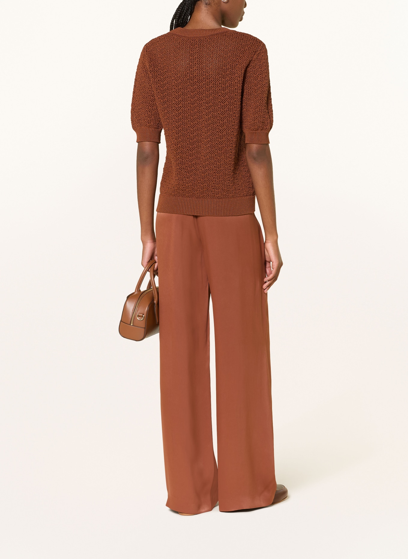 BOSS FOLEARIA Knit Shirt: BROWN