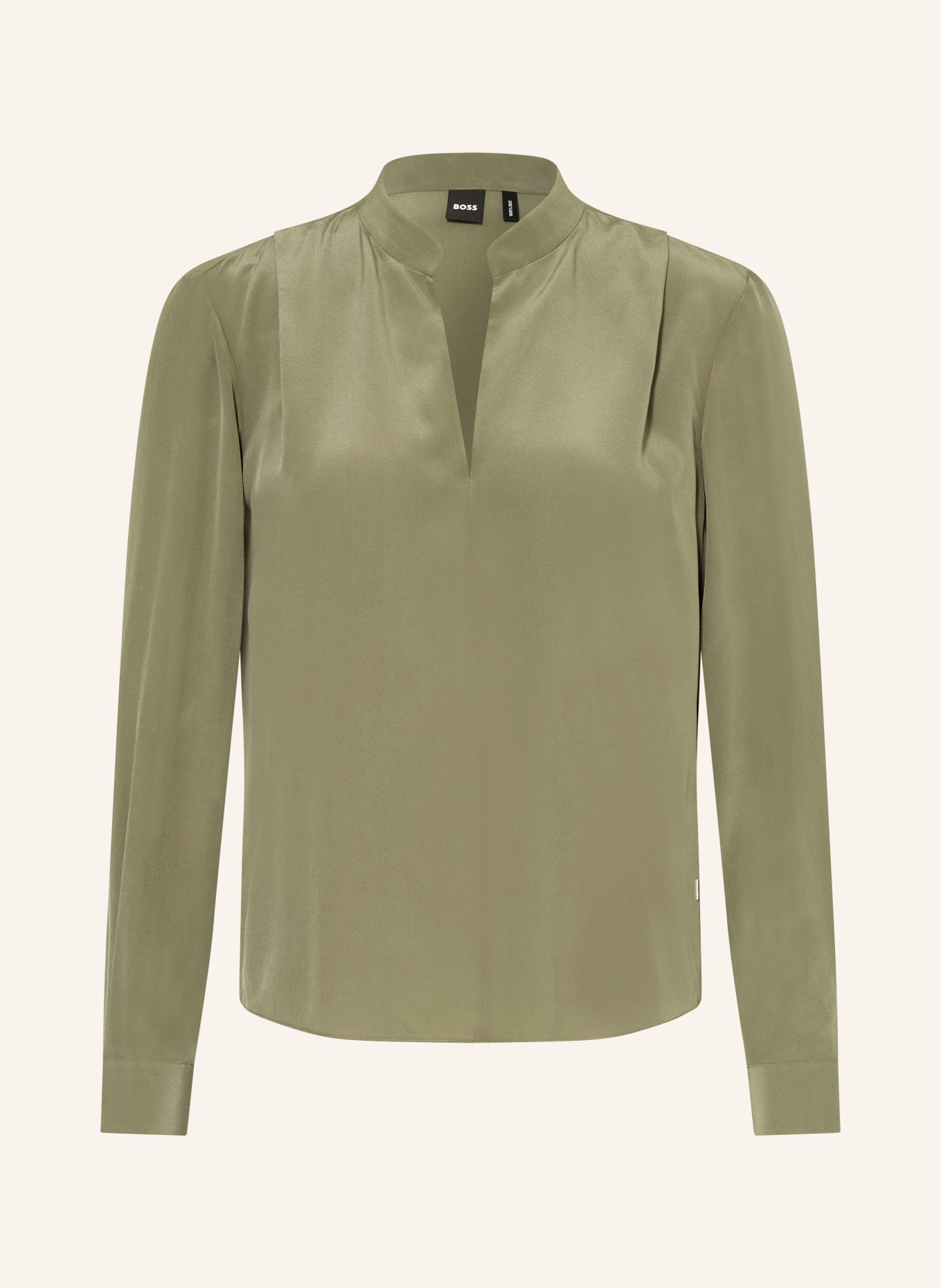 BOSS Blusenshirt BELINDINA aus Seide: OLIV