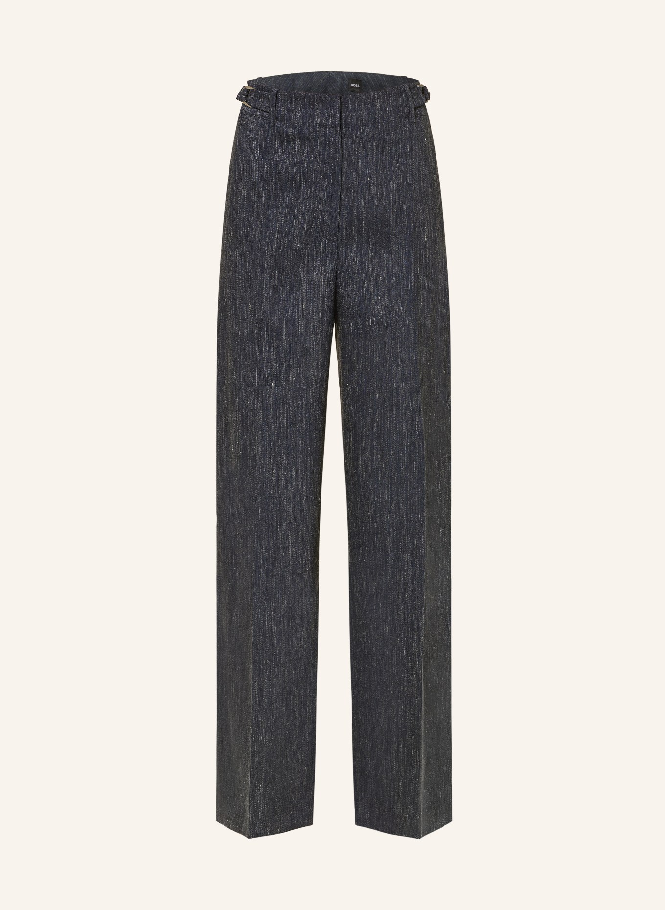 BOSS Pantaloni Marlene TAMILLY: ALBASTRU ÎNCHIS / CREM