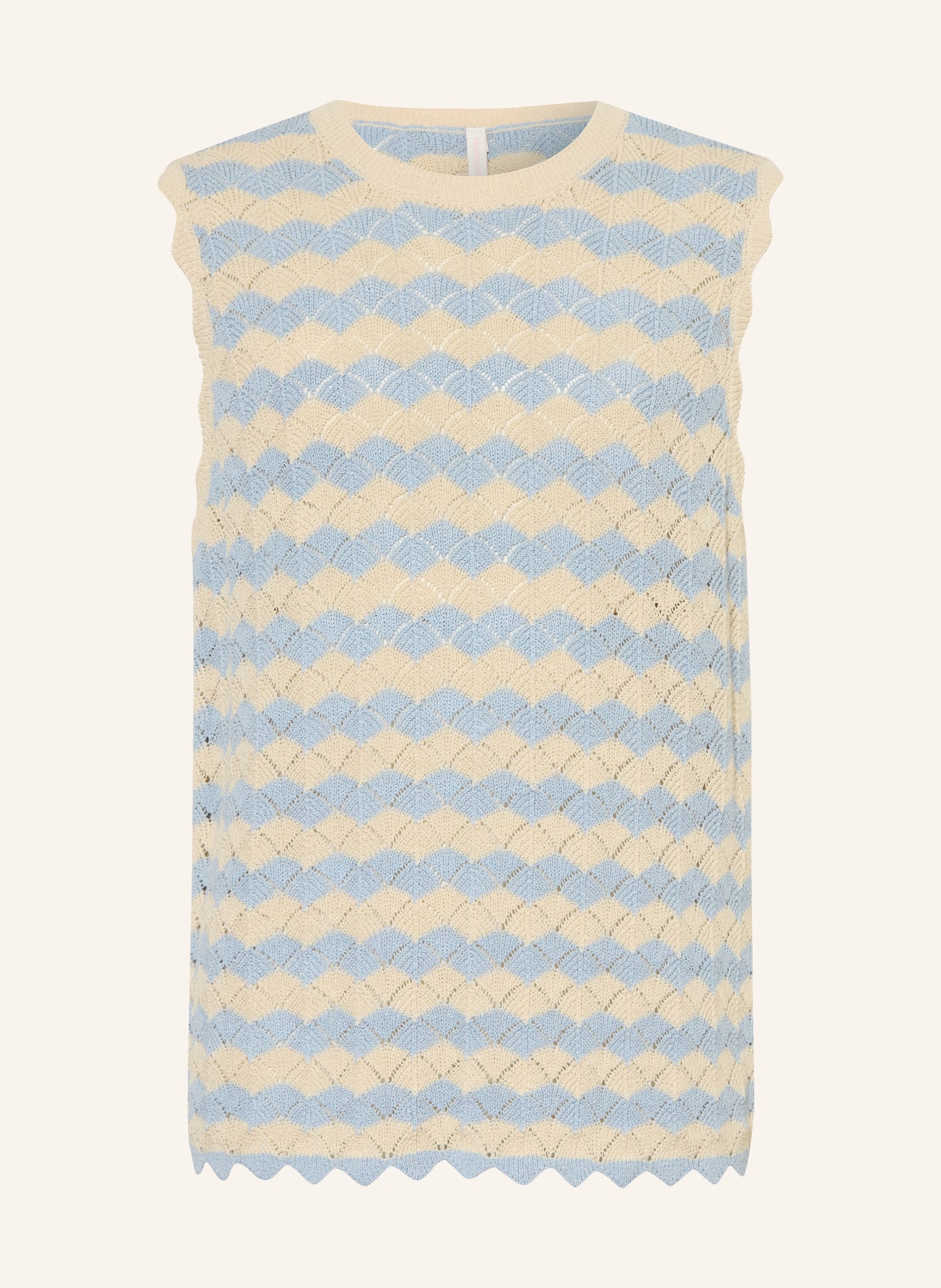 ZIMMERMANN Stricktop ASTER: HELLBLAU / ECRU