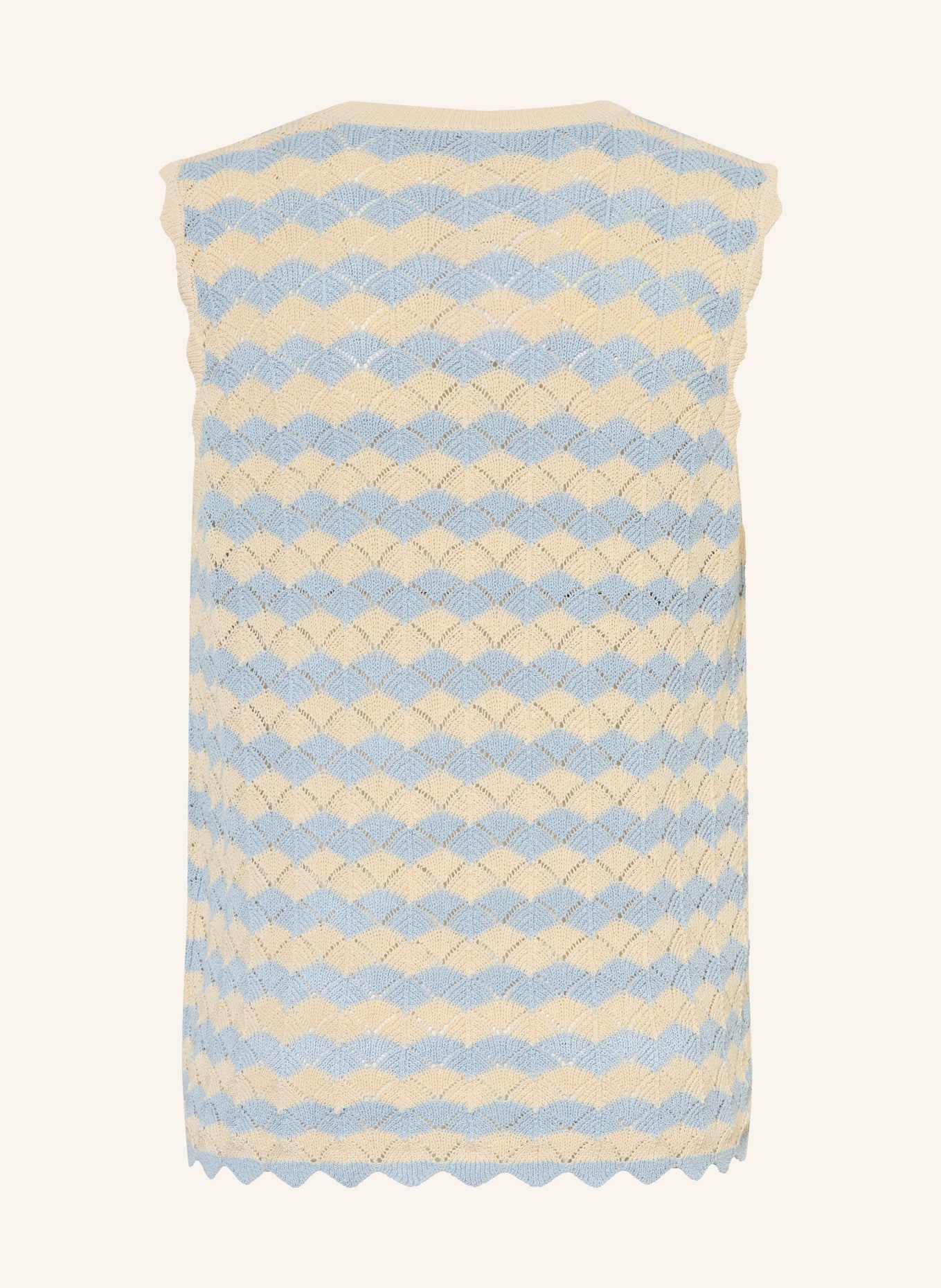 ZIMMERMANN Stricktop ASTER: HELLBLAU / ECRU