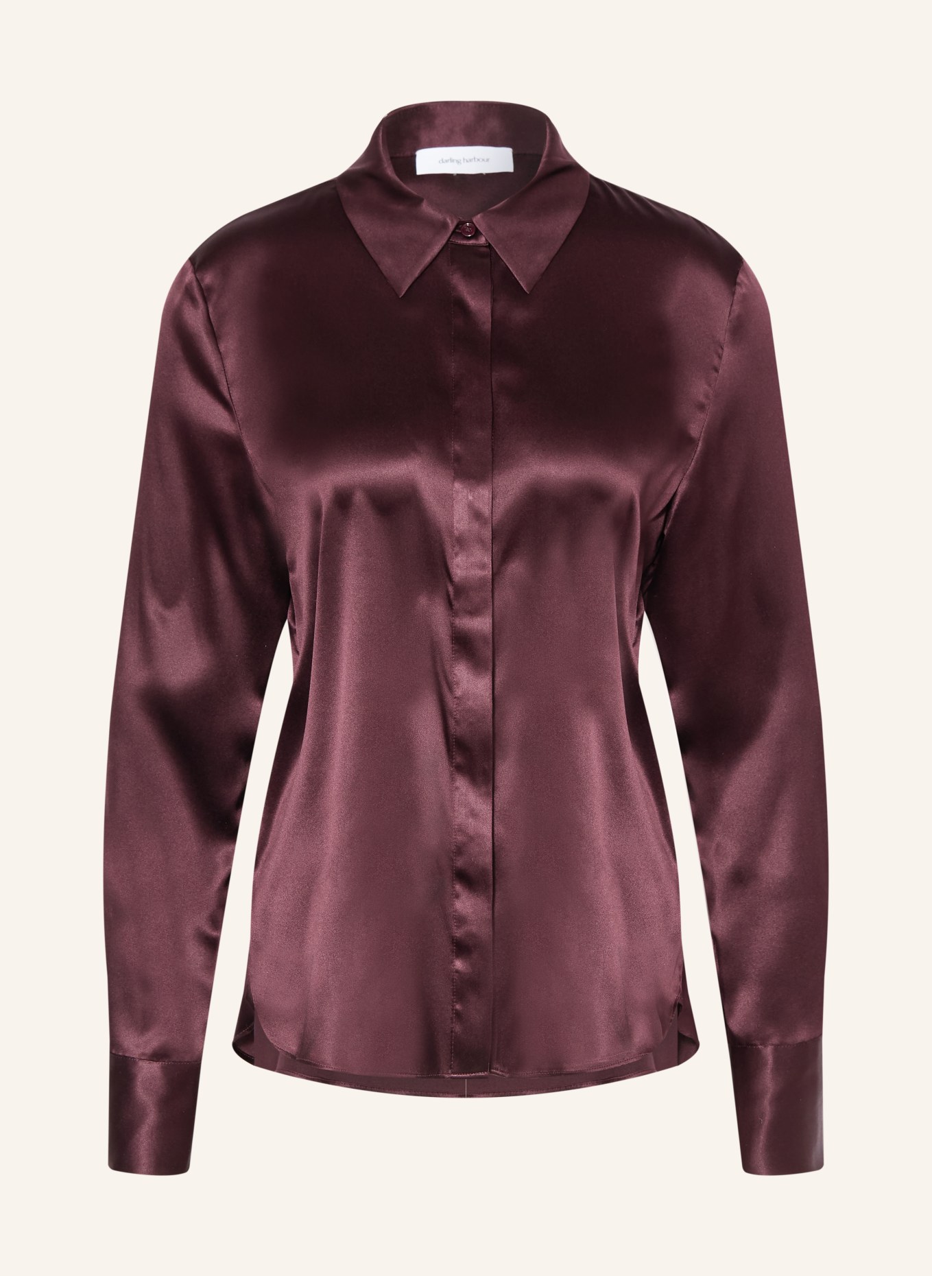 darling harbour Hedvábná košile: deep merlot