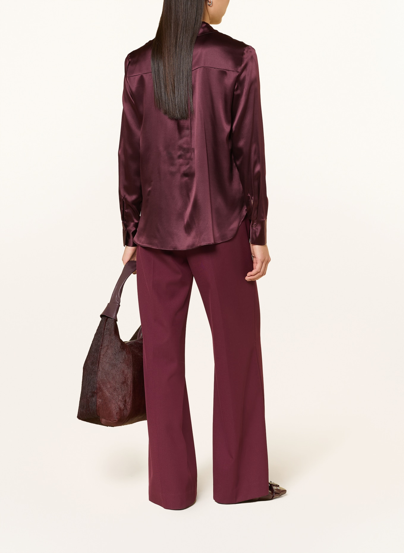 darling harbour Hedvábná košile: deep merlot