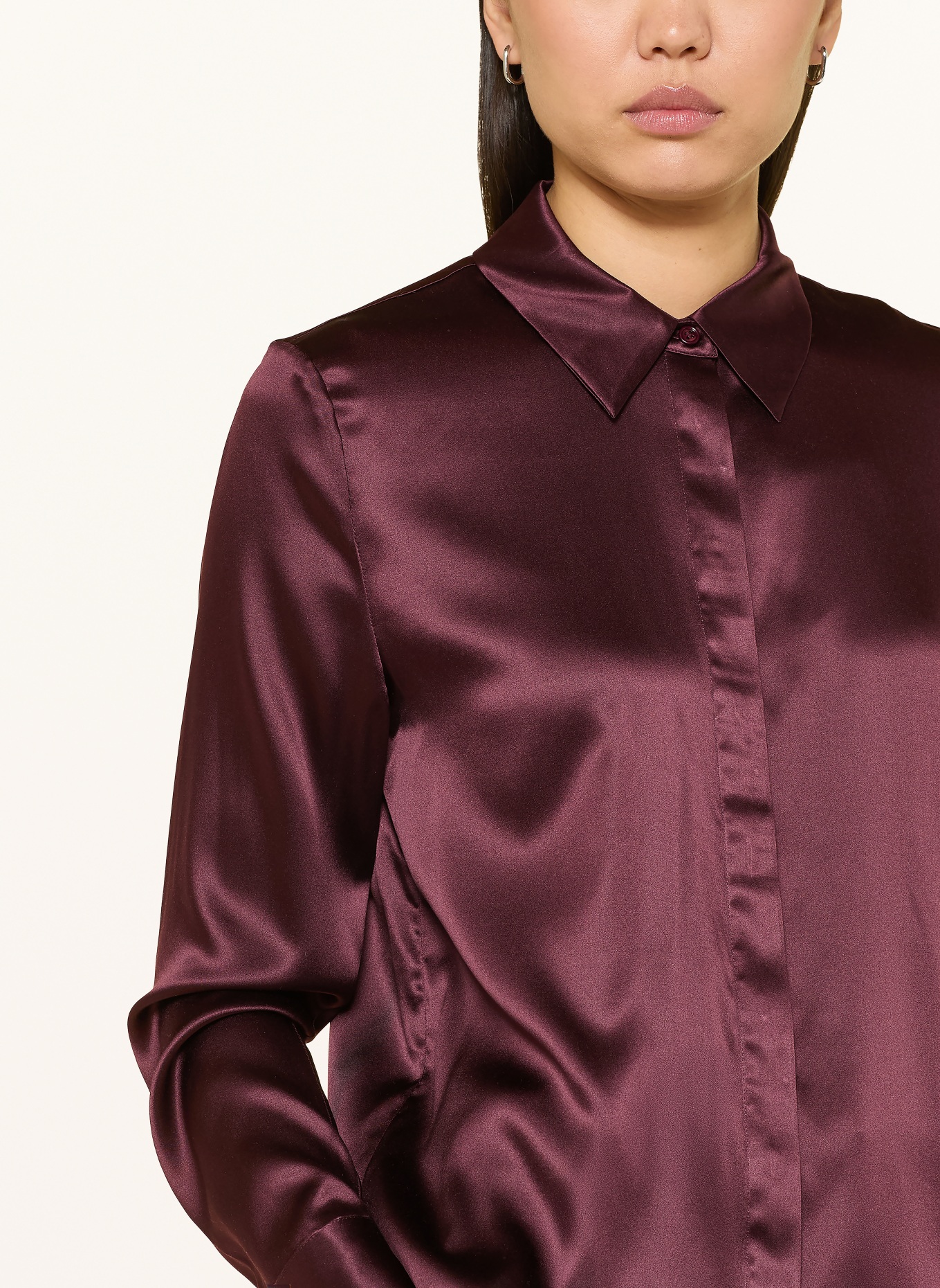 darling harbour Hedvábná košile: deep merlot