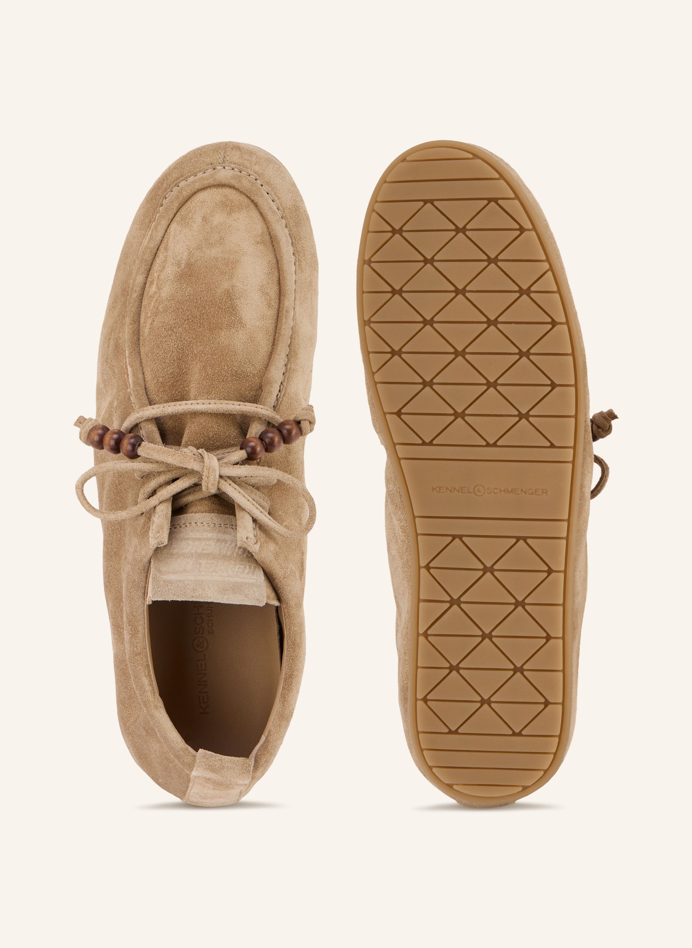 KENNEL & SCHMENGER Schnürer DROP mit Schmuckperlen: BEIGE