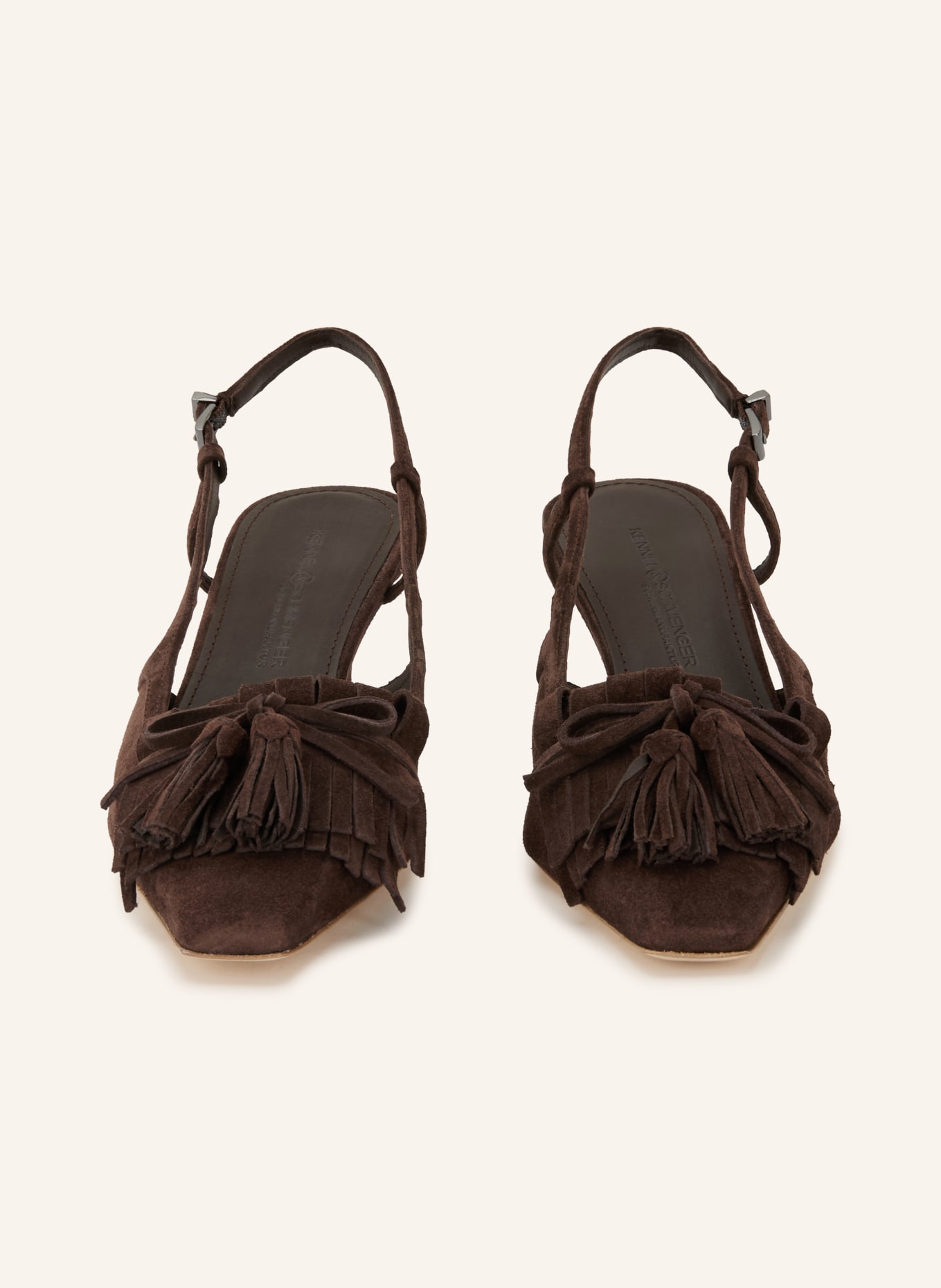 KENNEL & SCHMENGER Czółenka z paskiem FRANCA: CIEMNOBRĄZOWY