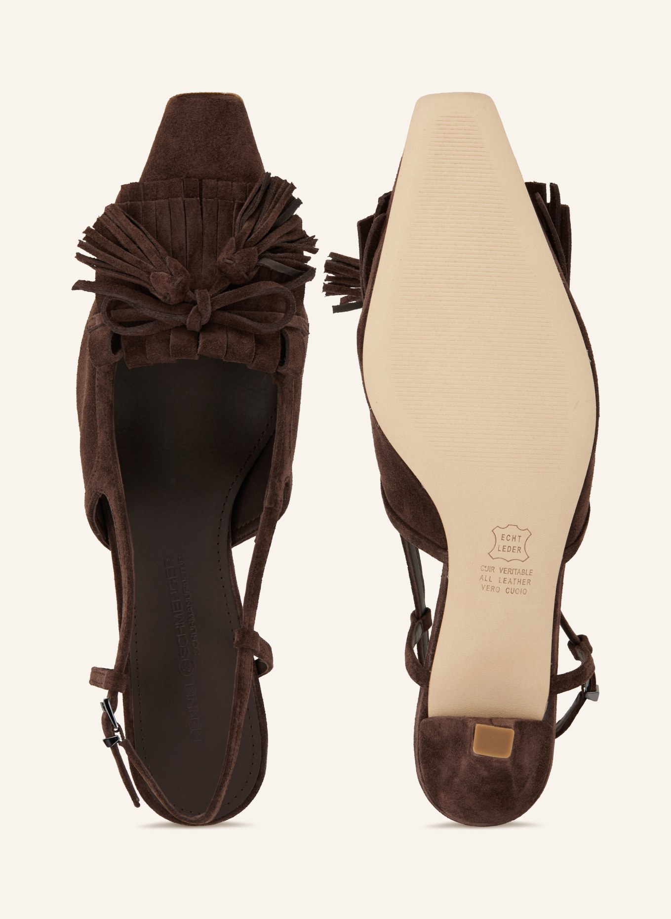 KENNEL & SCHMENGER Czółenka z paskiem FRANCA: CIEMNOBRĄZOWY