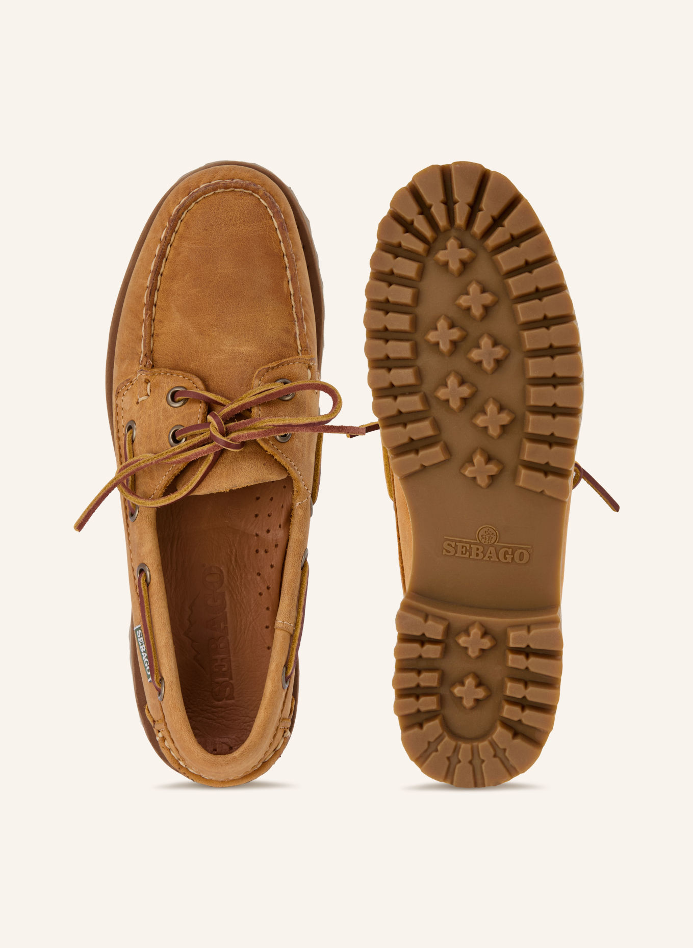SEBAGO Chaussures bateau RANGER MUDDY: CHAMEAU