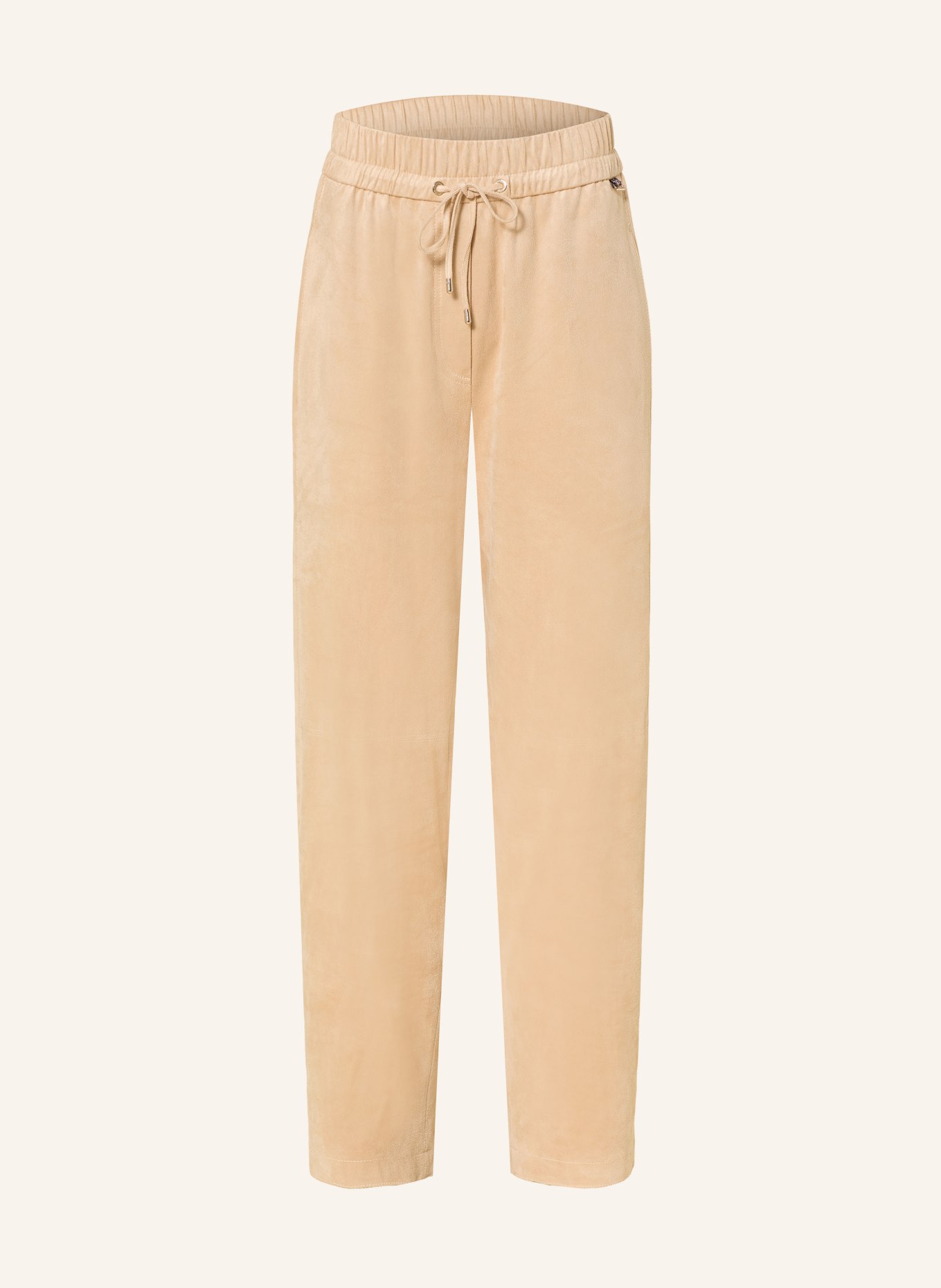 MARC CAIN Hose RANCHI in Lederoptik: 610 light stone