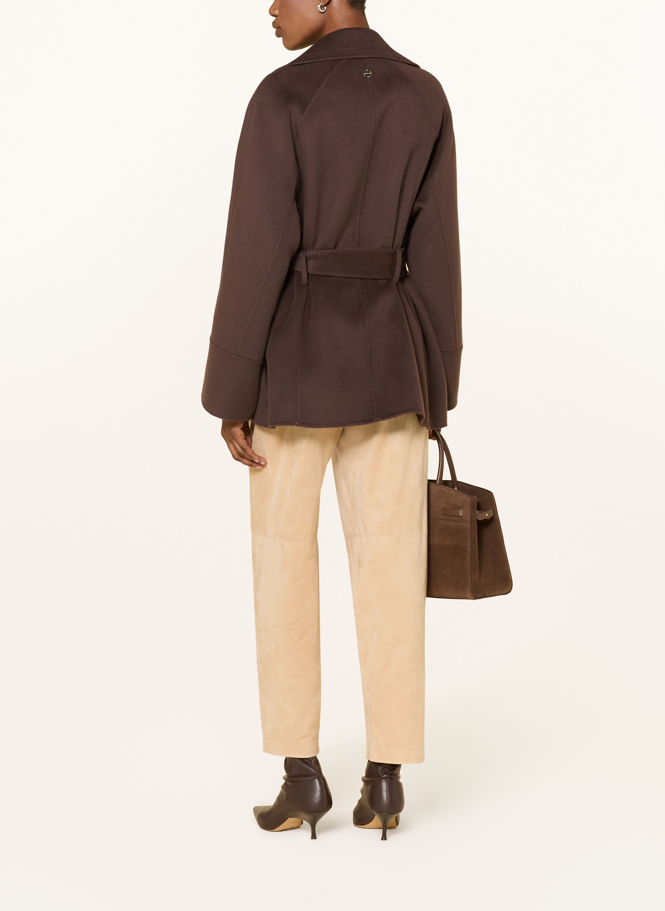 MARC CAIN Hose RANCHI in Lederoptik: 610 light stone