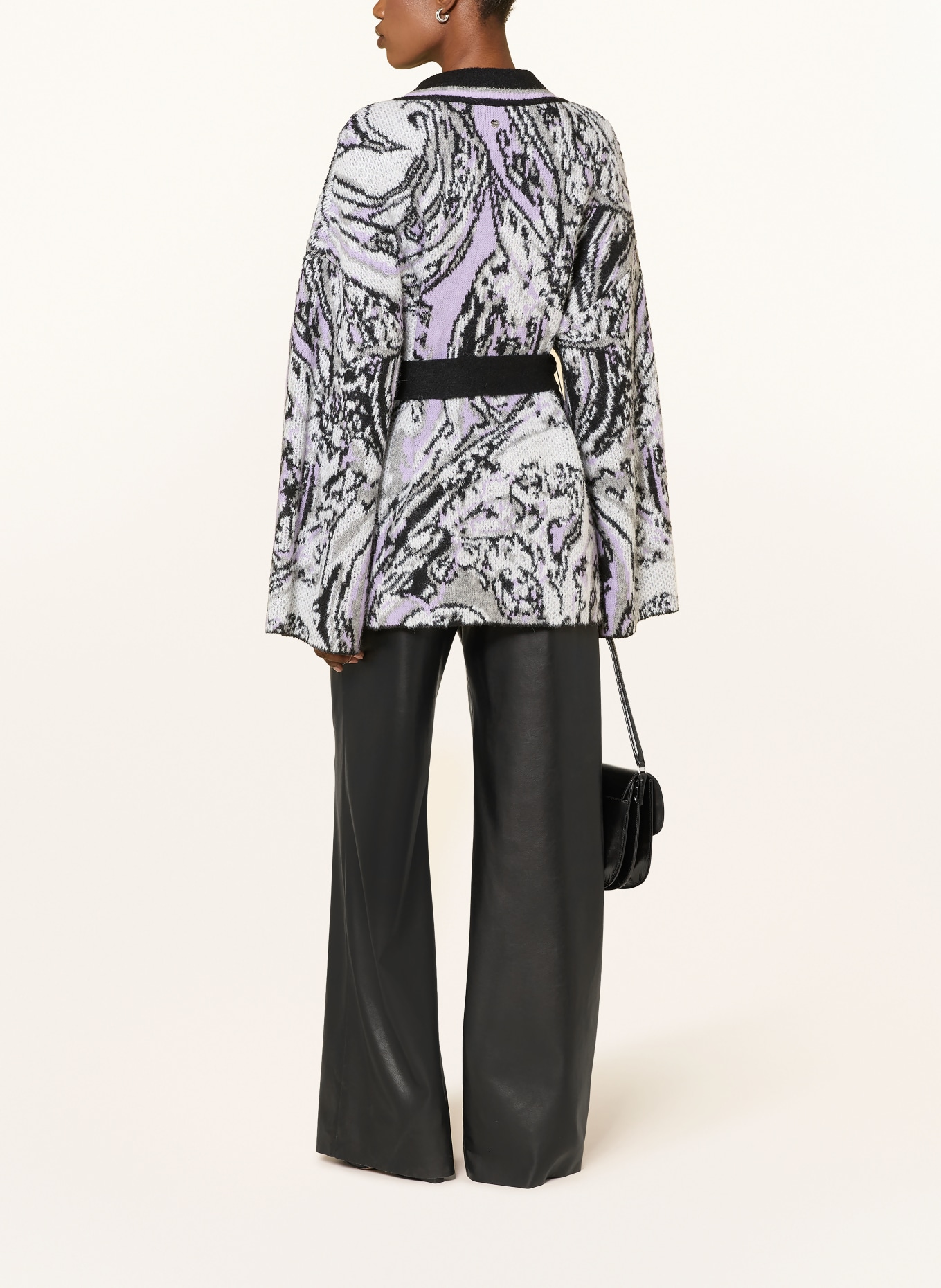 MARC CAIN Broek WARRI in leerlook: 900 black new