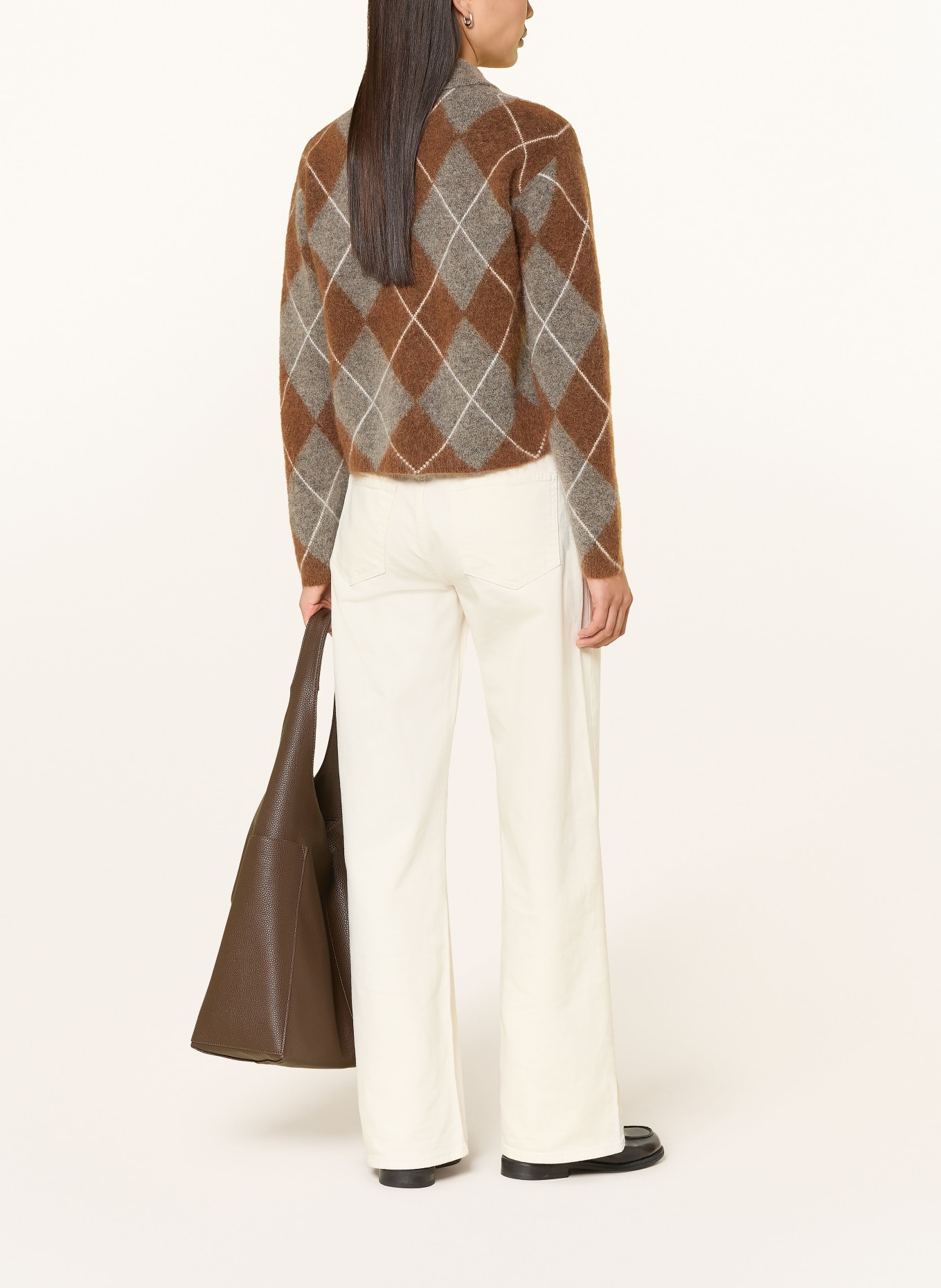 darling harbour Pullover mit Mohair: Walnut/Grey Melange