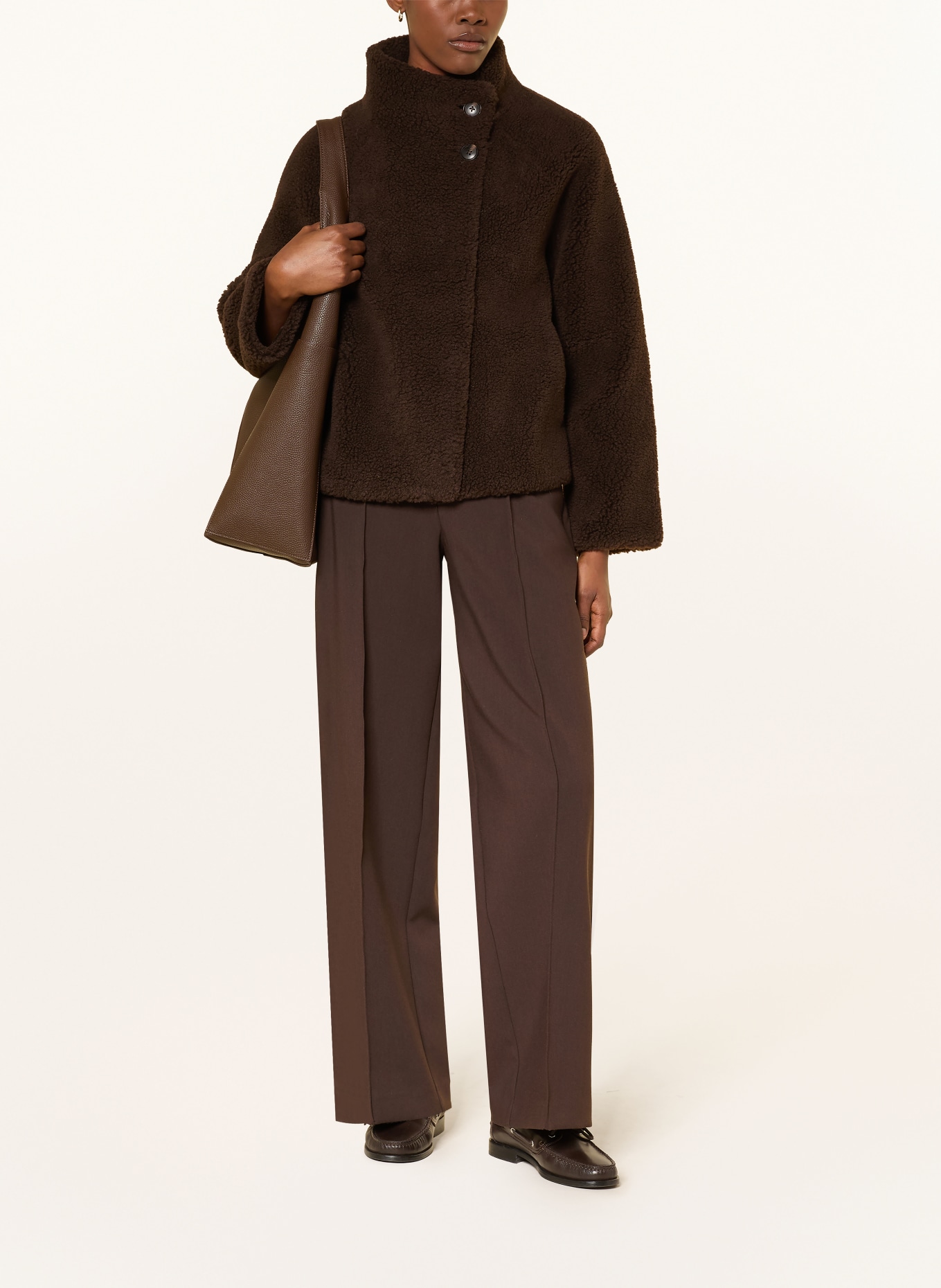 darling harbour Teddyfell-Jacke zum Wenden: dark chocolaate