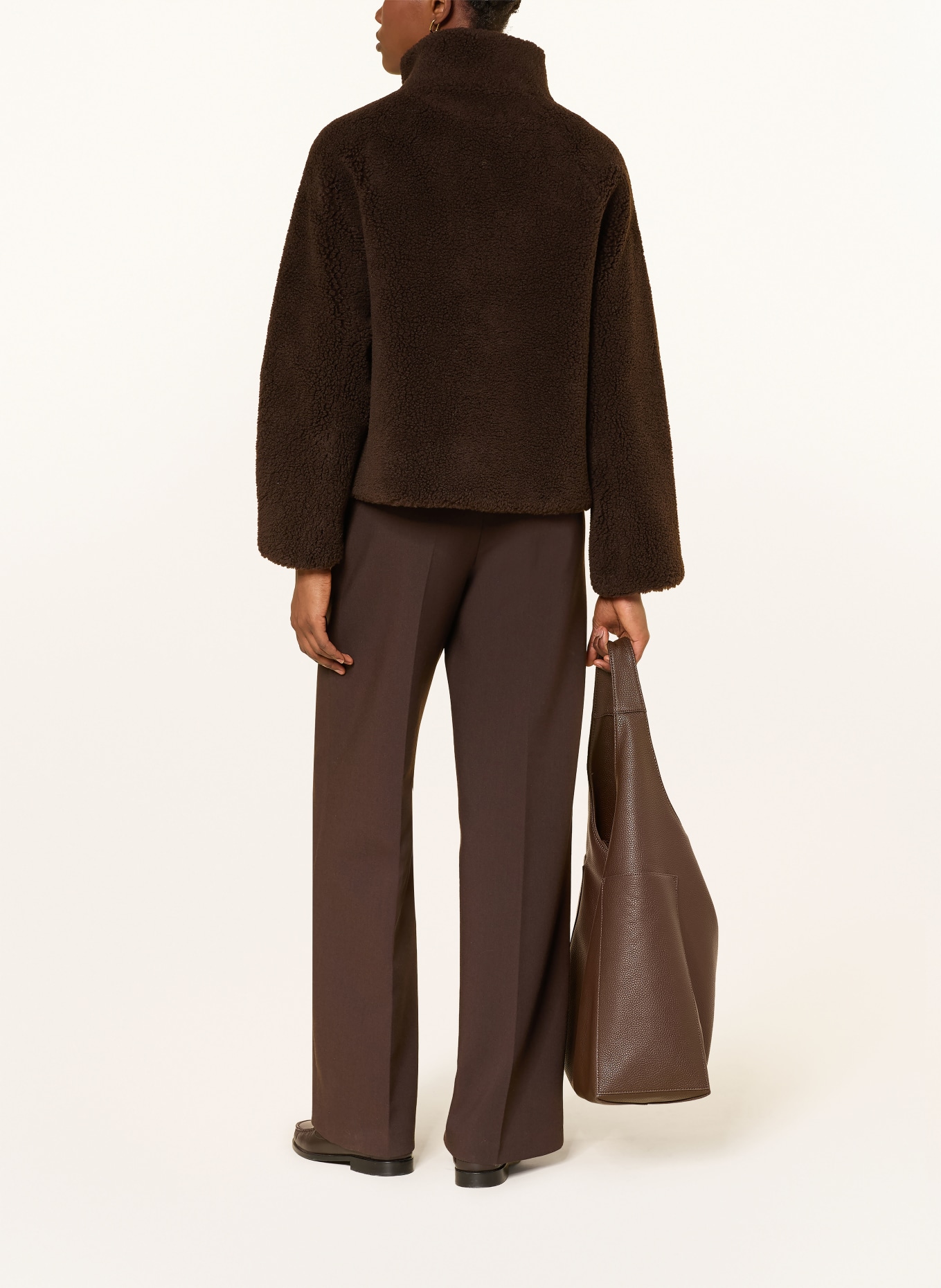 darling harbour Teddyfell-Jacke zum Wenden: dark chocolaate