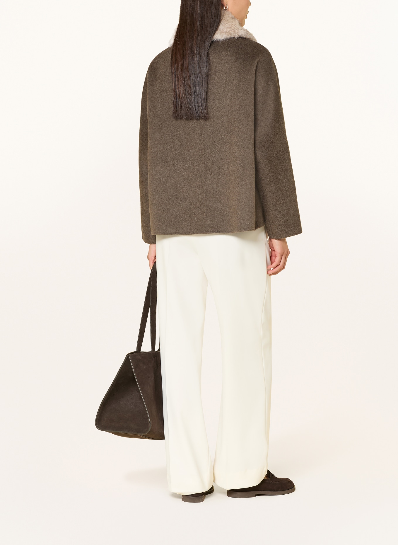darling harbour Jacke mit abnehmbarem Kragen: TAUPE