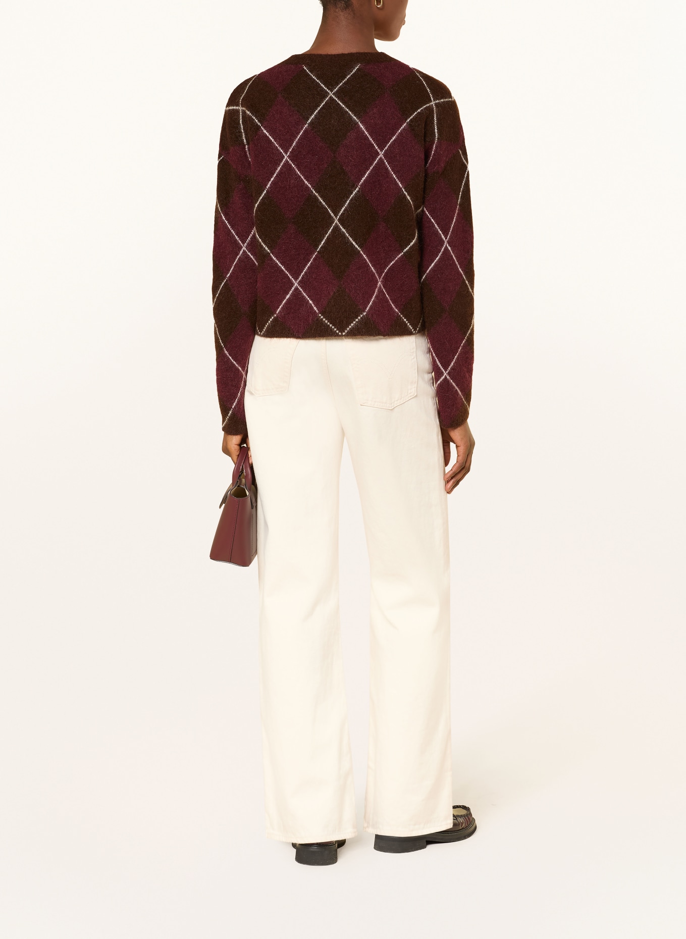 darling harbour Pullover mit Mohair: bordeaux / dark brown
