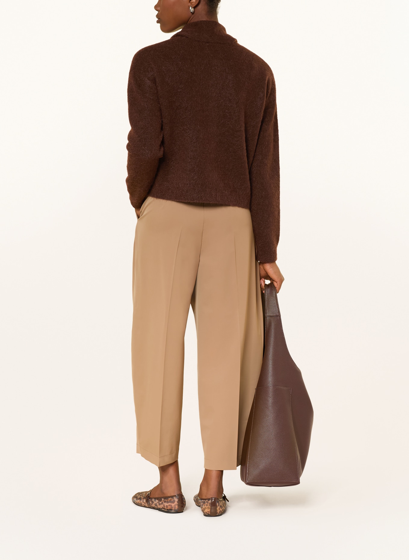 darling harbour Strickjacke mit Mohair: DARK BROWN
