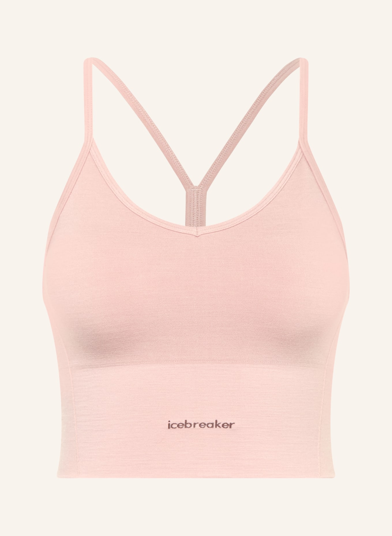 icebreaker Sportbeha 260 ZONEKNIT SEAMLESS met merinowol: VIEUX ROSE