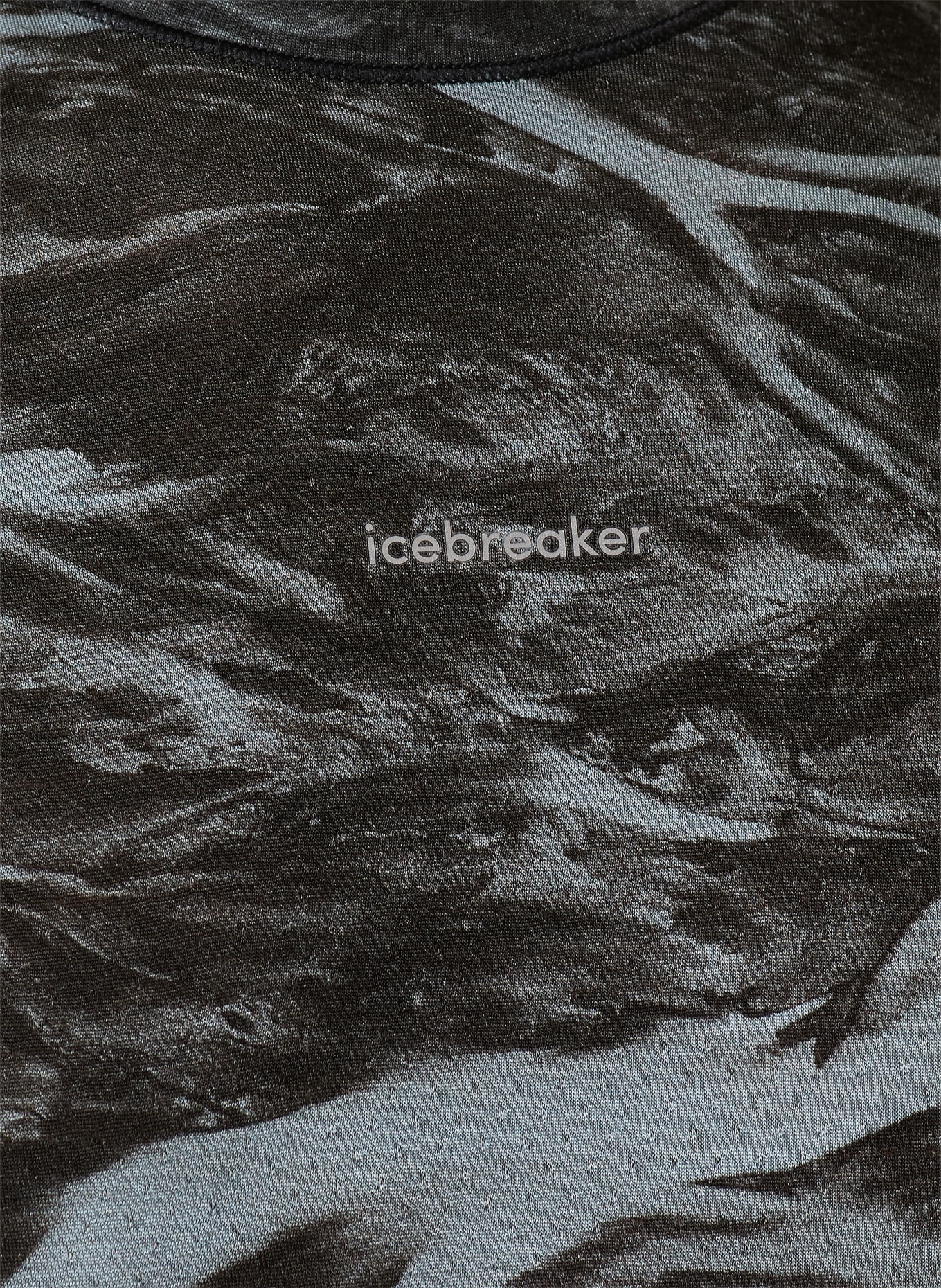 icebreaker 125 COOL-LITE SPEED MOTION Performance Shirt with Merino Wool: BLUE / BLACK