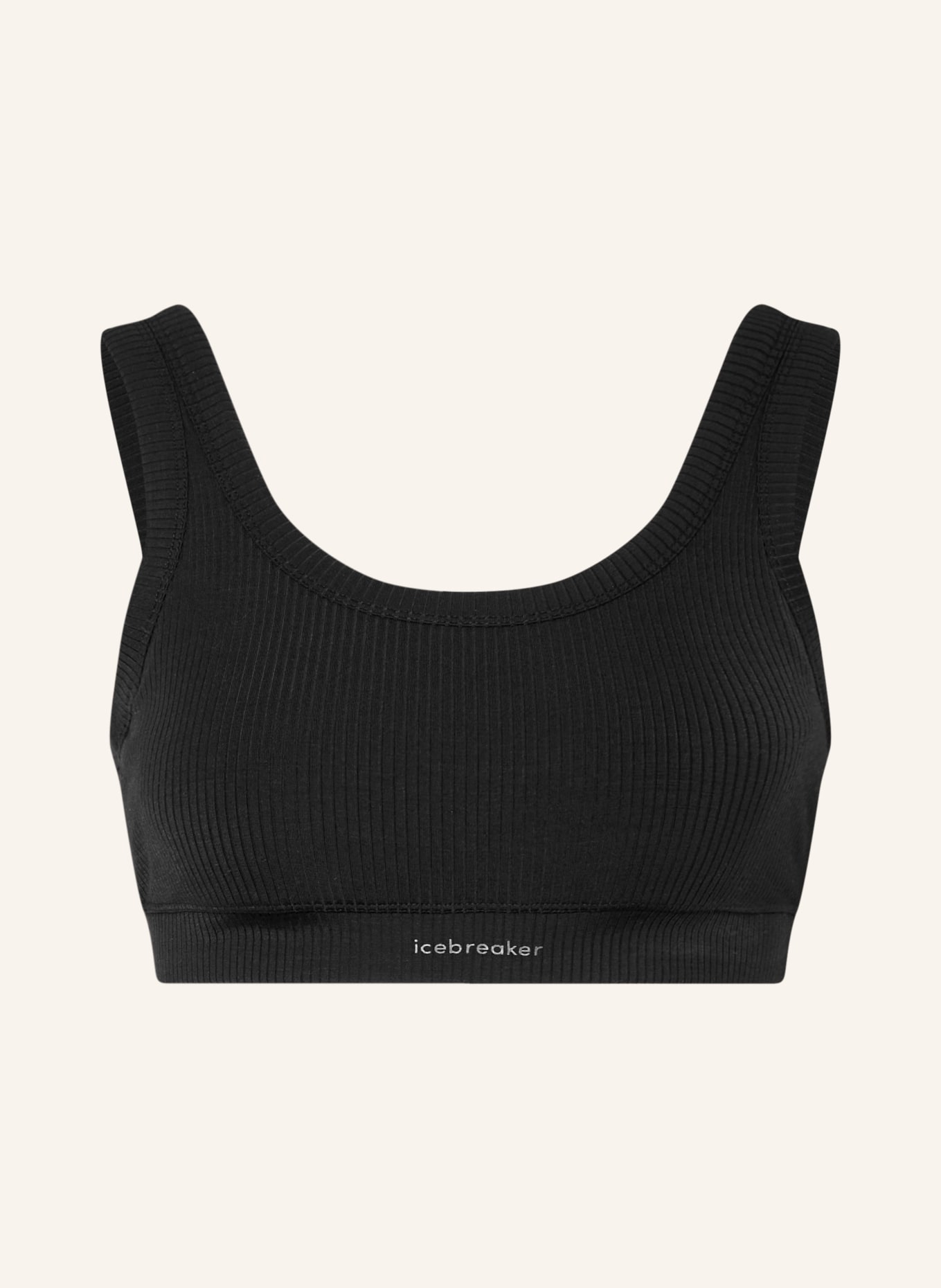 icebreaker LOTUS functional top with merino wool: BLACK