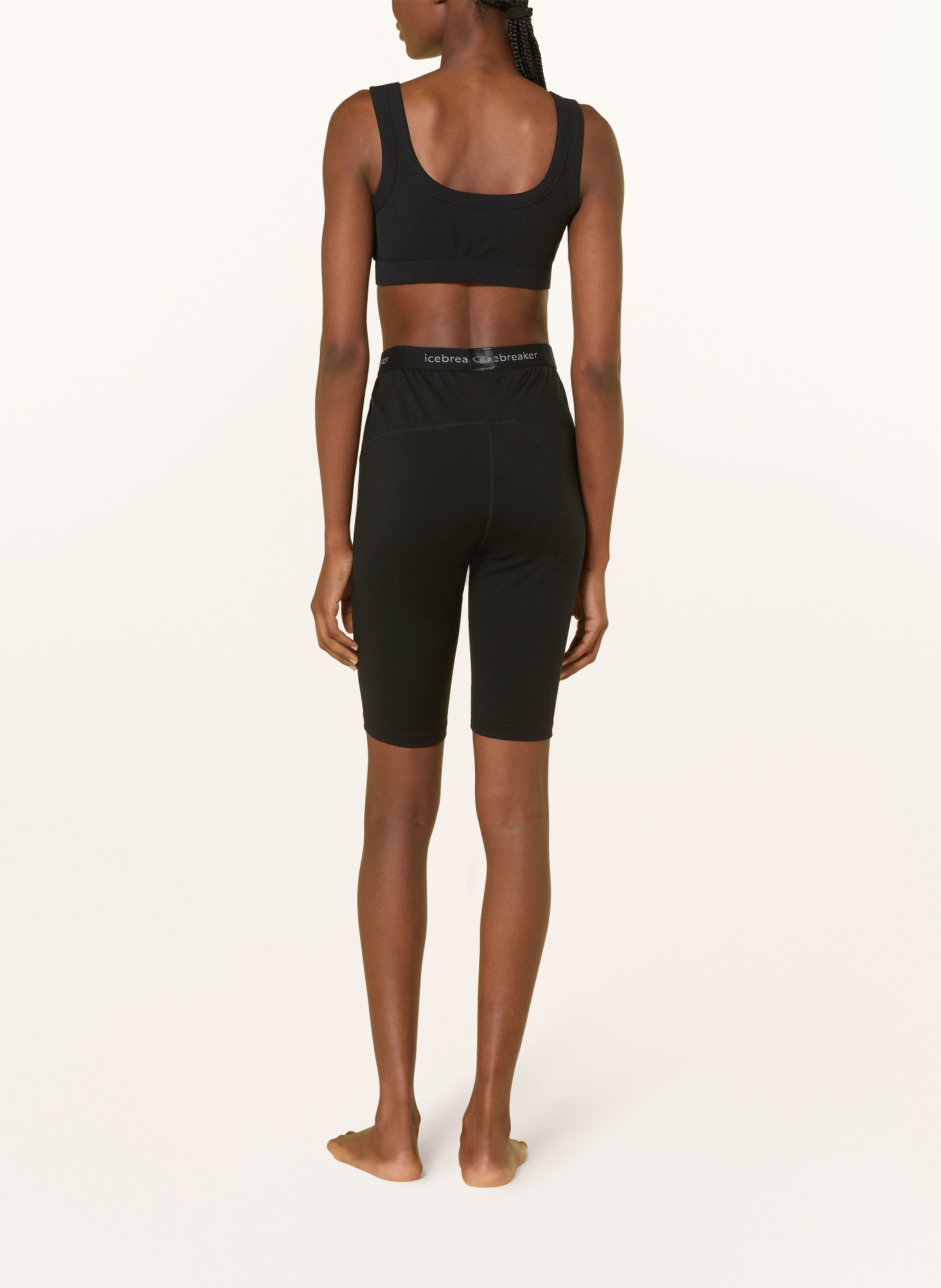 icebreaker LOTUS functional top with merino wool: BLACK