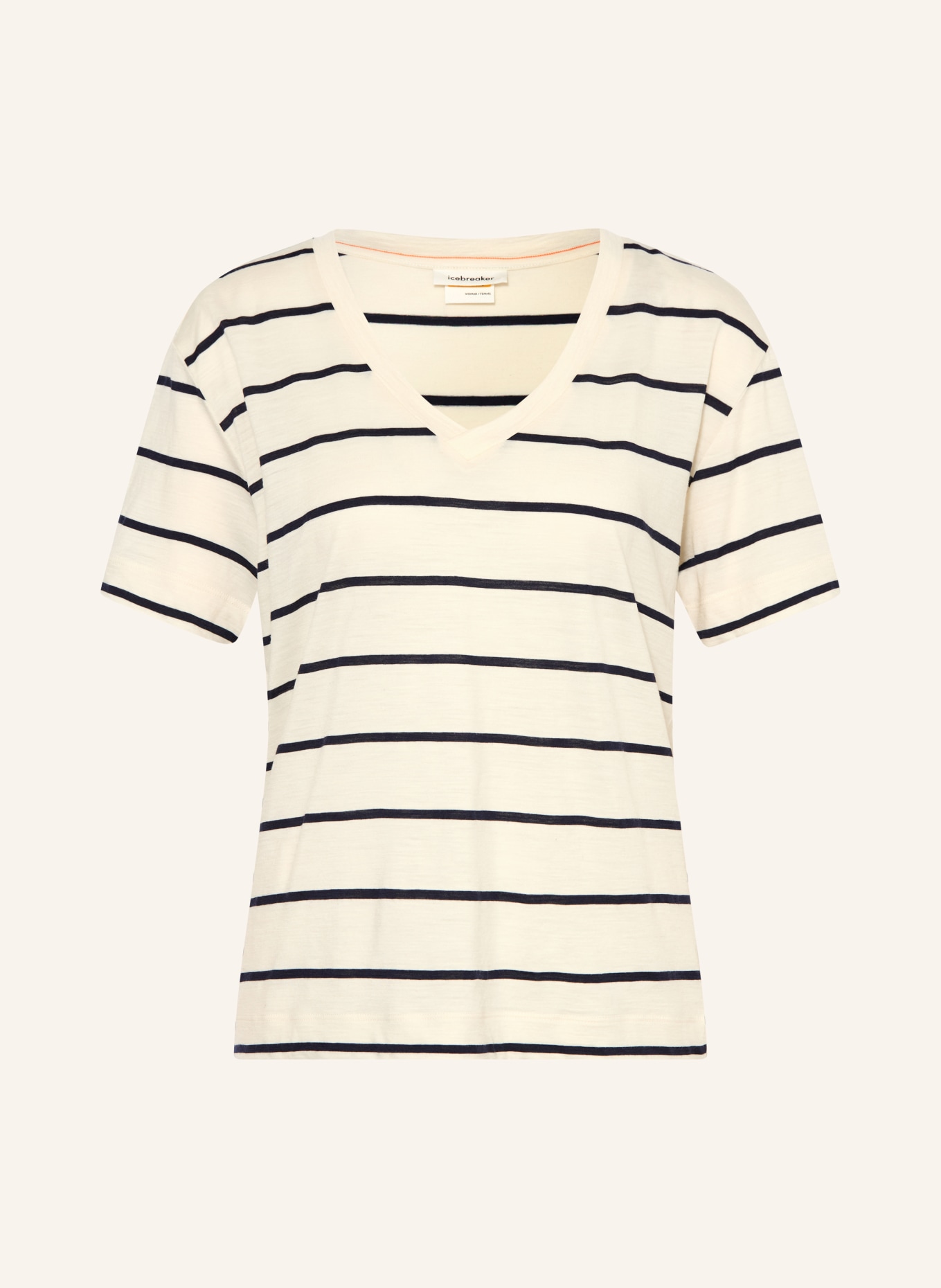 icebreaker 150 TECH LITE functional shirt made of merino wool: DARK BLUE / ECRU