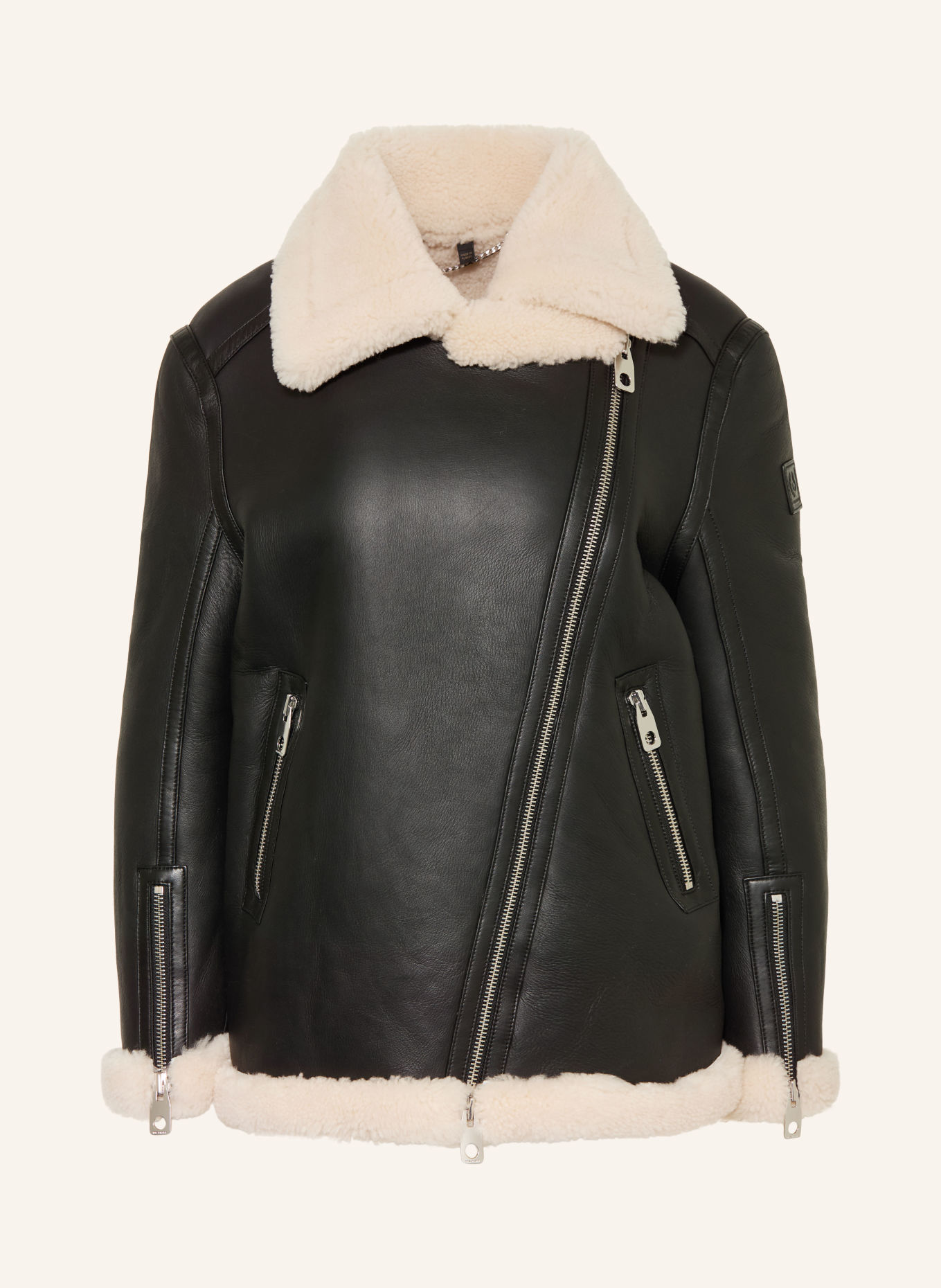 BELSTAFF Kurtka skórzana VIRDEN: CZARNY