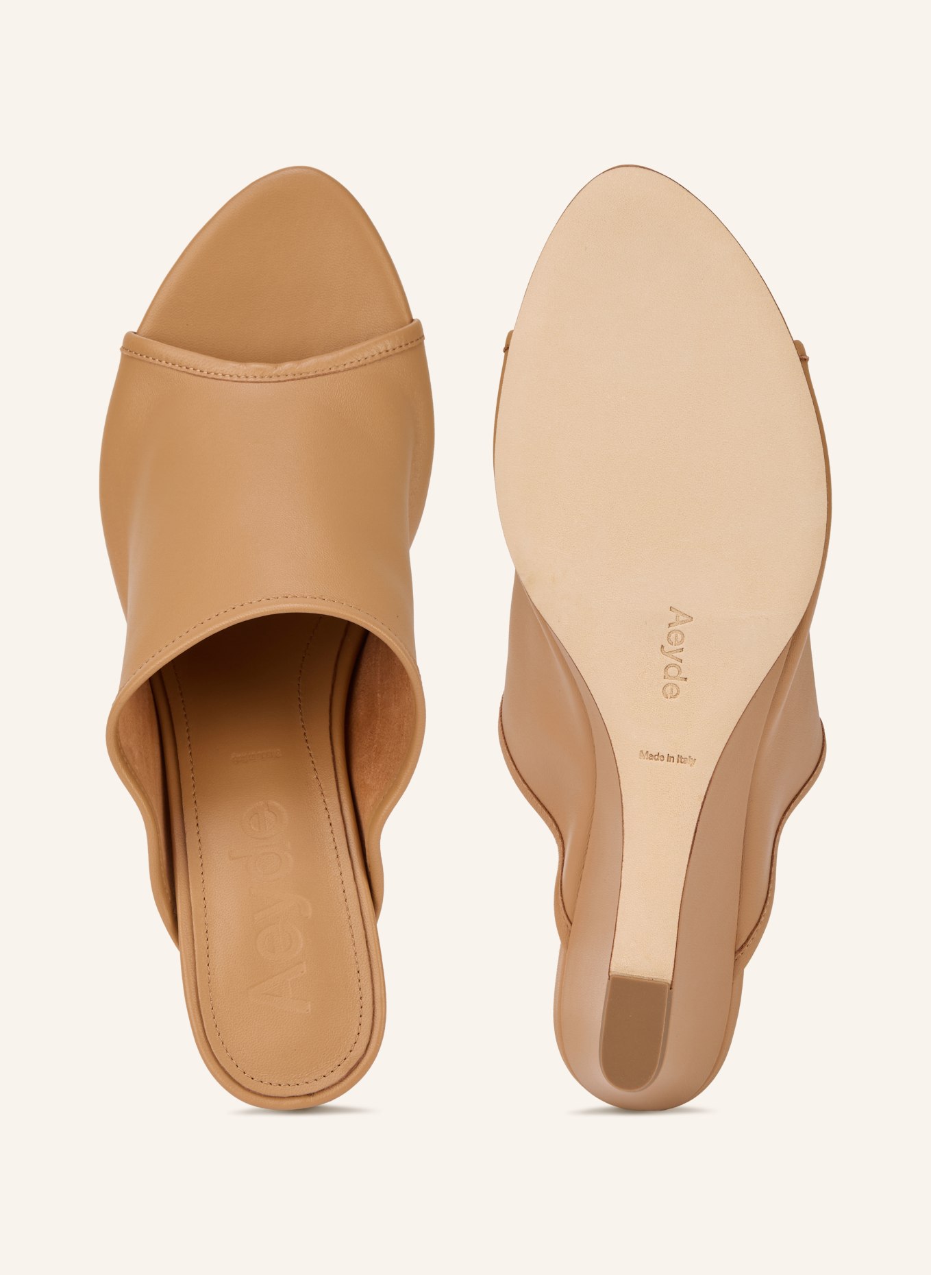 Aeyde Klínové podpatky SUZANNE: VELBLOUDÍ