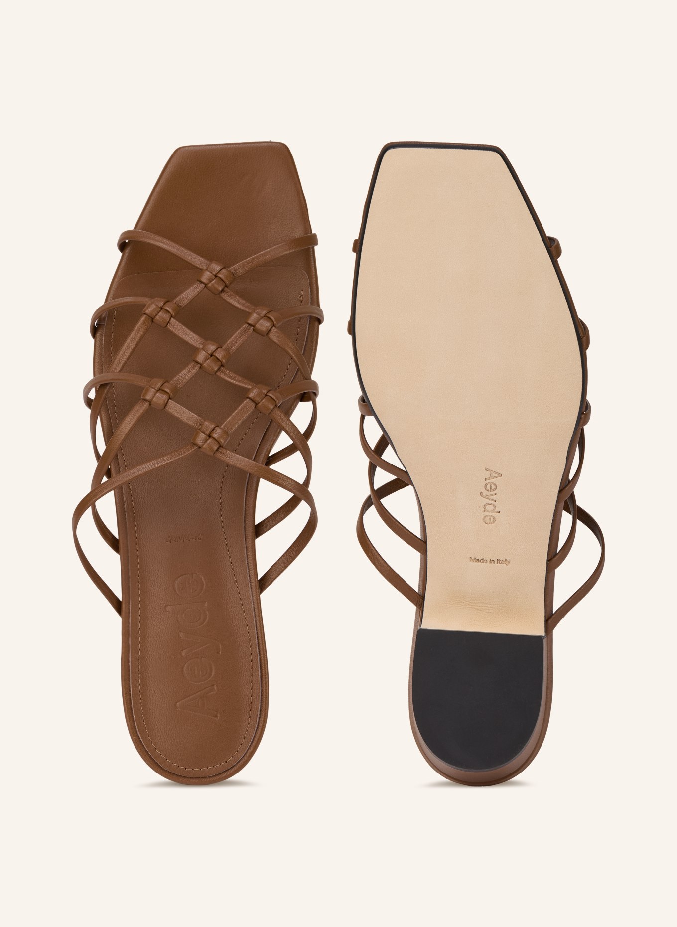 Aeyde Mules TALHA: COGNAC