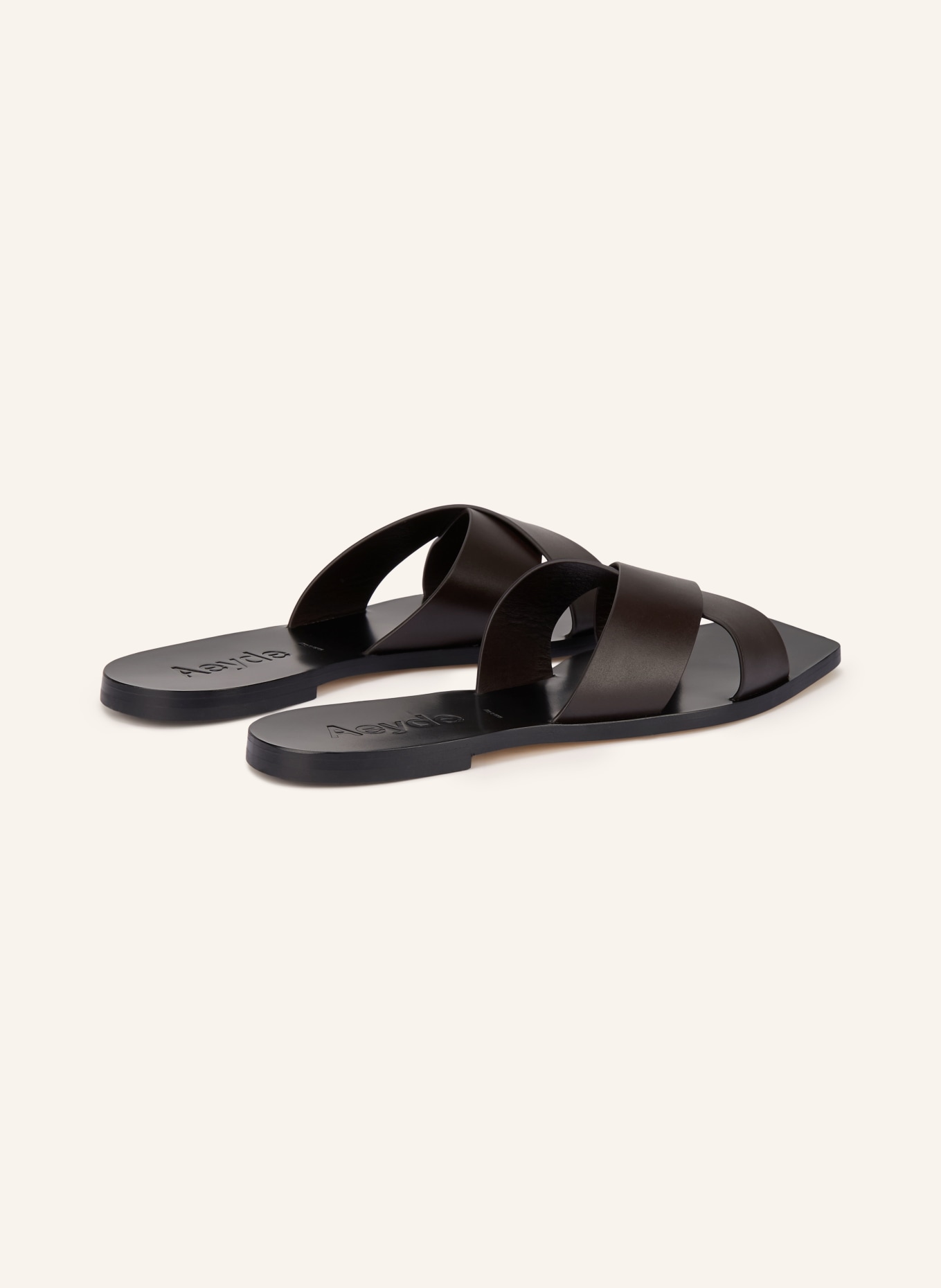 Aeyde Pantoletten FAYE: SCHWARZ / DUNKELBRAUN