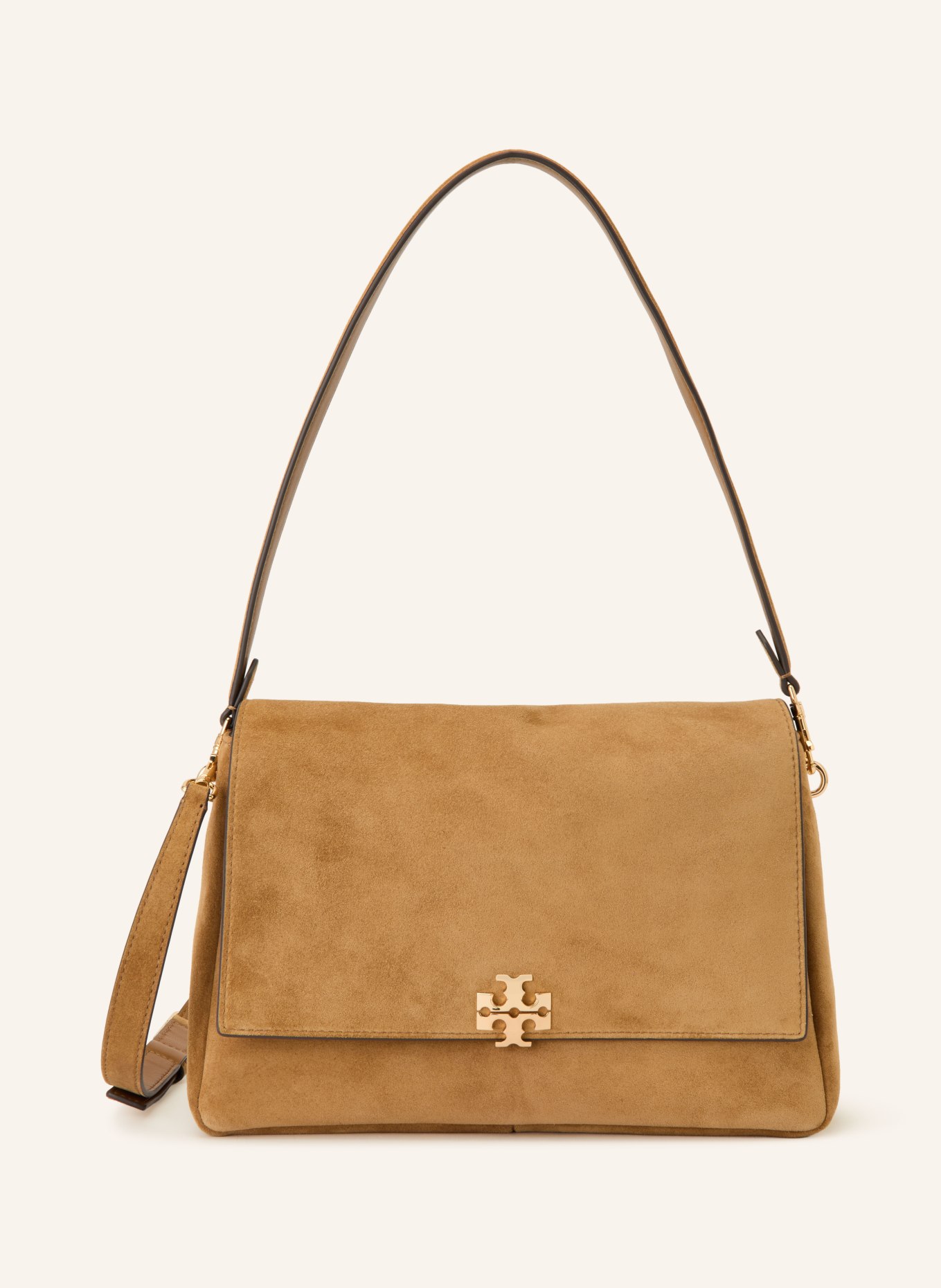 TORY BURCH Umhängetasche CHARLIE: CAMEL / GOLD