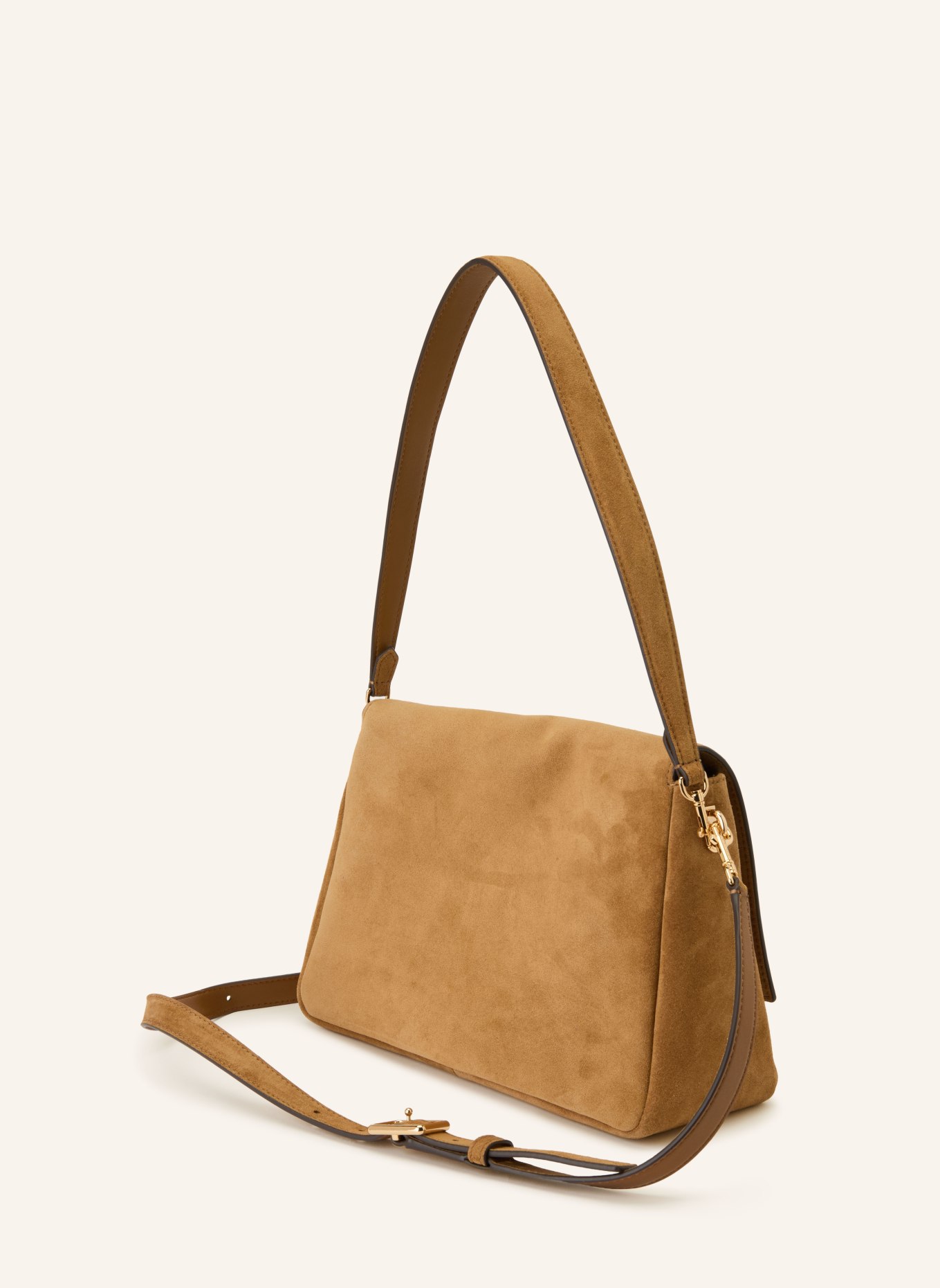 TORY BURCH Umhängetasche CHARLIE: CAMEL / GOLD