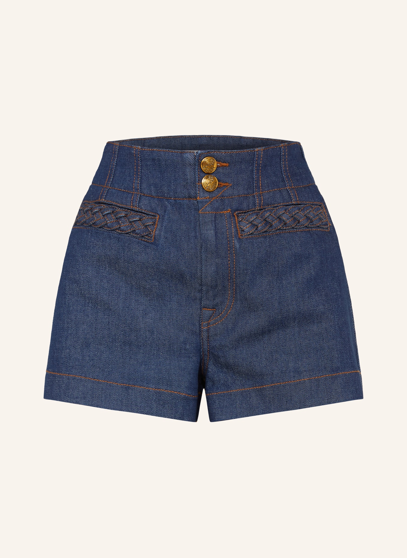 ZIMMERMANN Jeansshorts ASTER: DUNKELBLAU